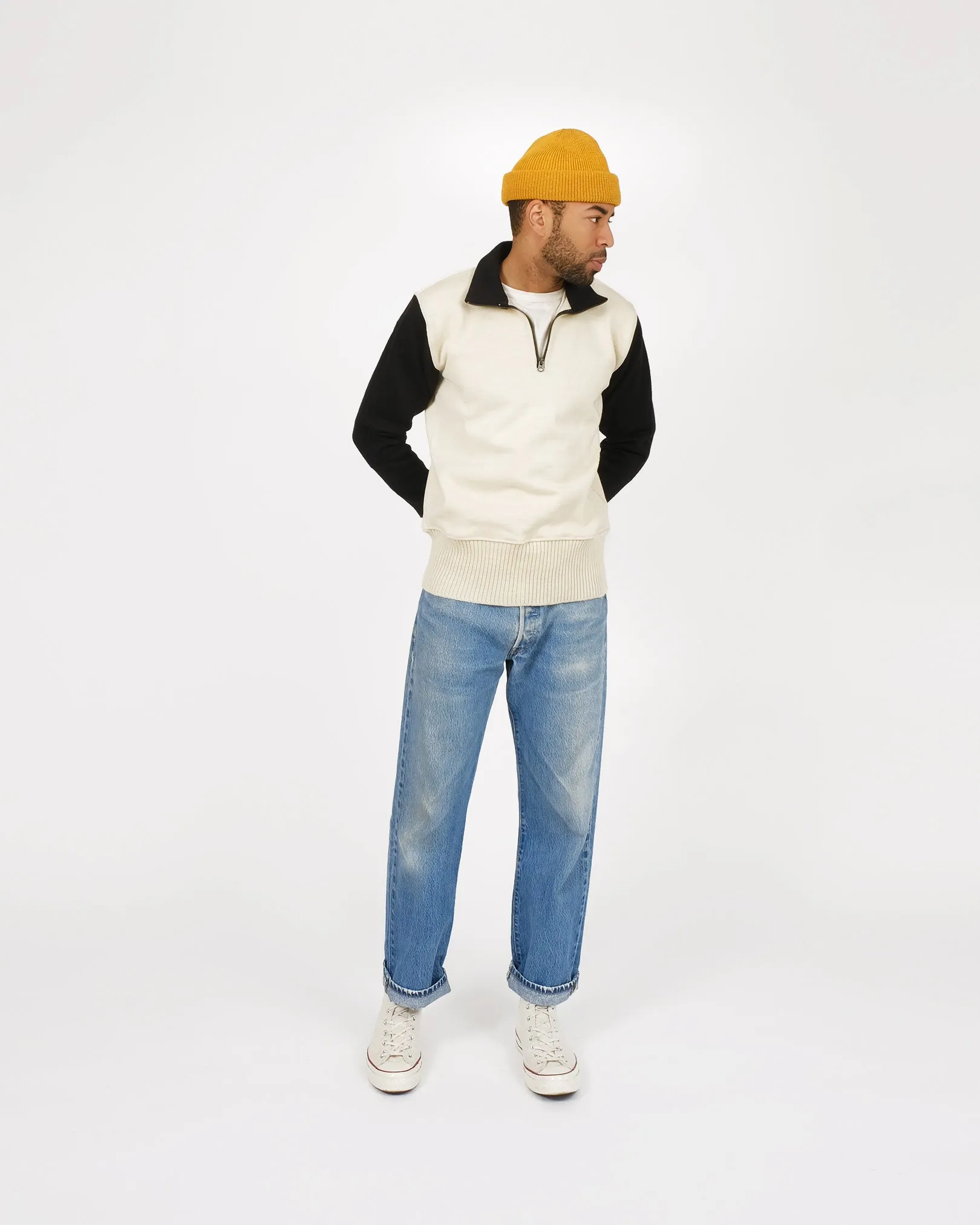 Motorcycle Sweater - Off White / Black sold by Dehen 1920 product image thumbnail 2