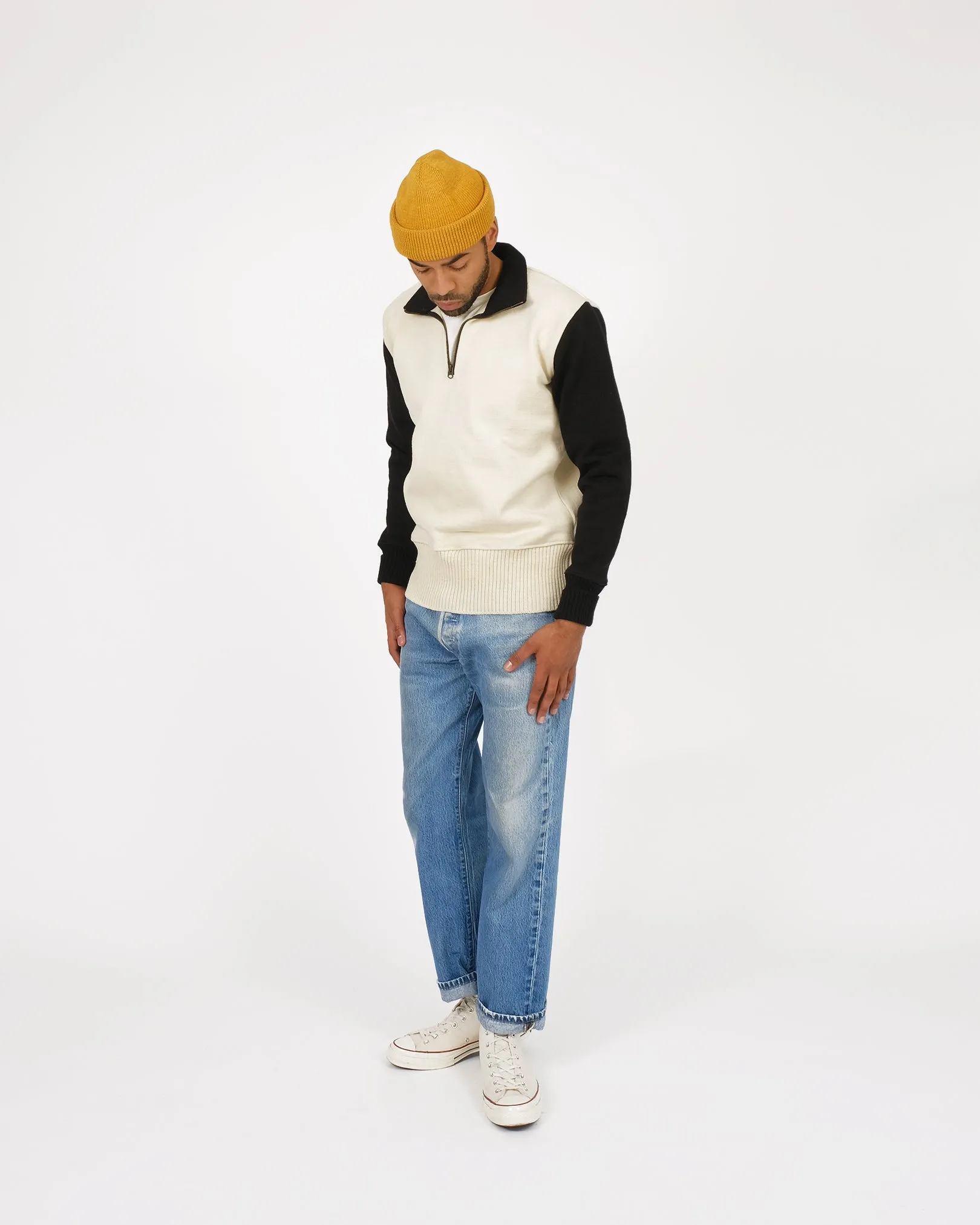 Motorcycle Sweater - Off White / Black sold by Dehen 1920 product image thumbnail 3