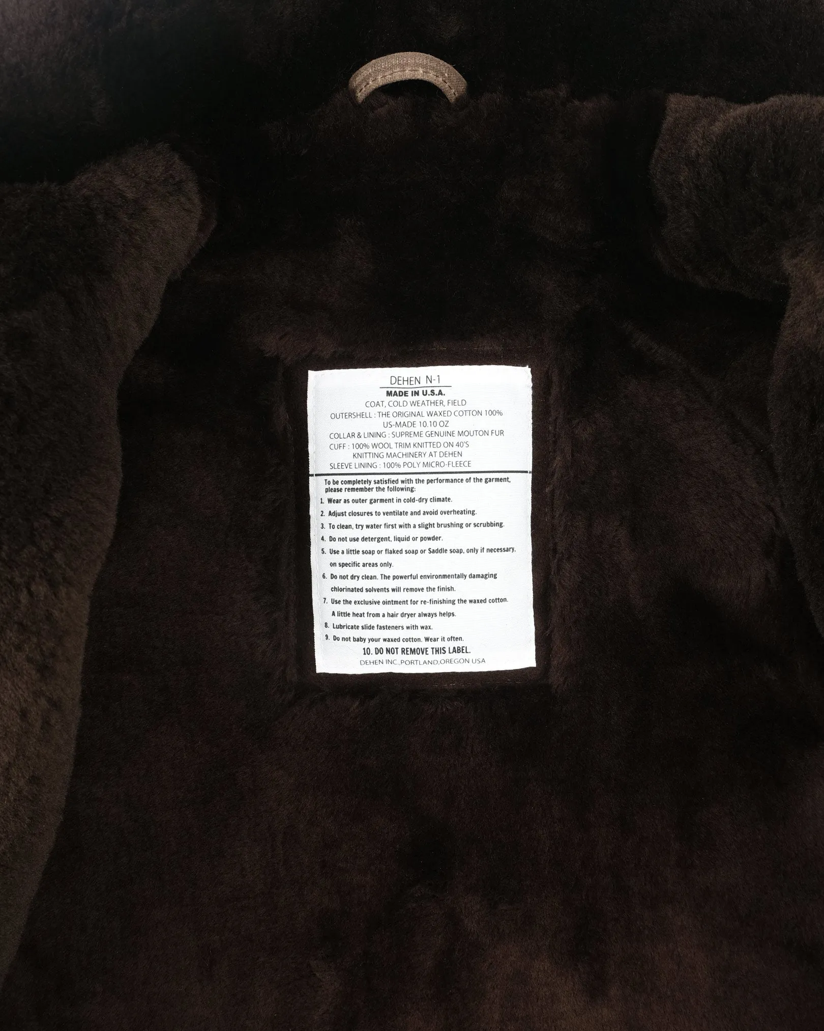 N-1 Deck Jacket - Dark Oak sold by Dehen 1920 product image thumbnail 4