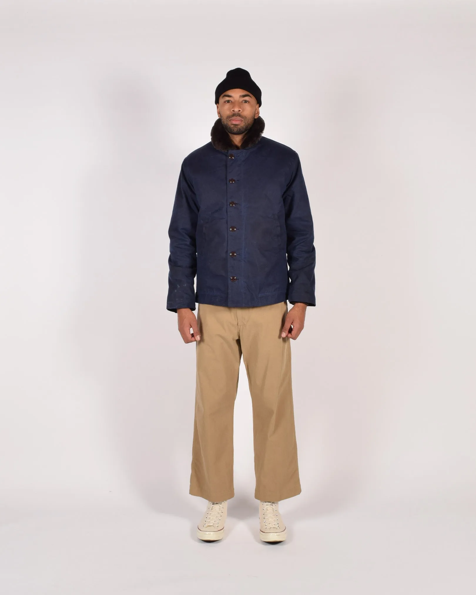 N-1 Deck Jacket - Navy / Brown sold by Dehen 1920 product image thumbnail 2