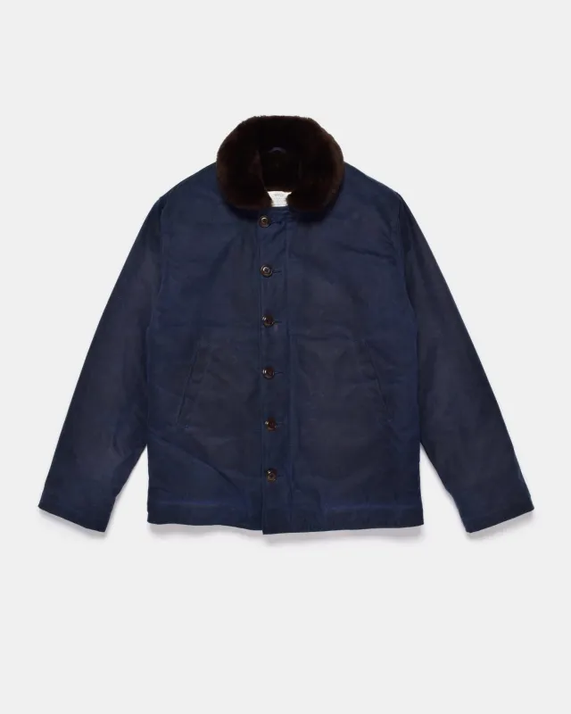 N-1 Deck Jacket - Navy / Brown sold by Dehen 1920