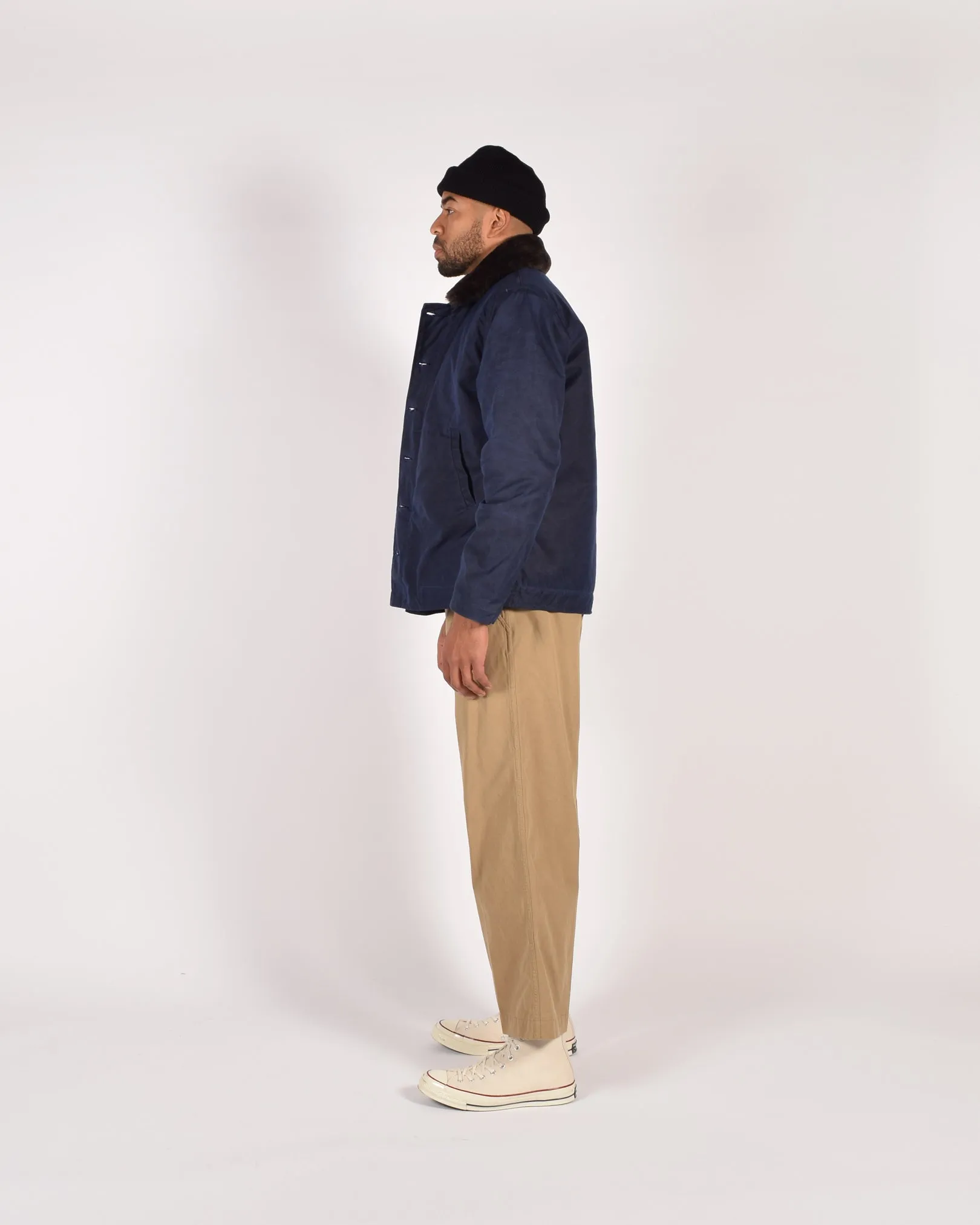 N-1 Deck Jacket - Navy / Brown sold by Dehen 1920 product image thumbnail 3