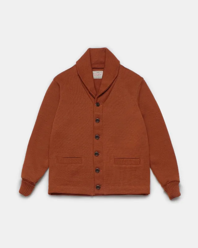 Shawl Sweater Coat - Burnt Orange sold by Dehen 1920