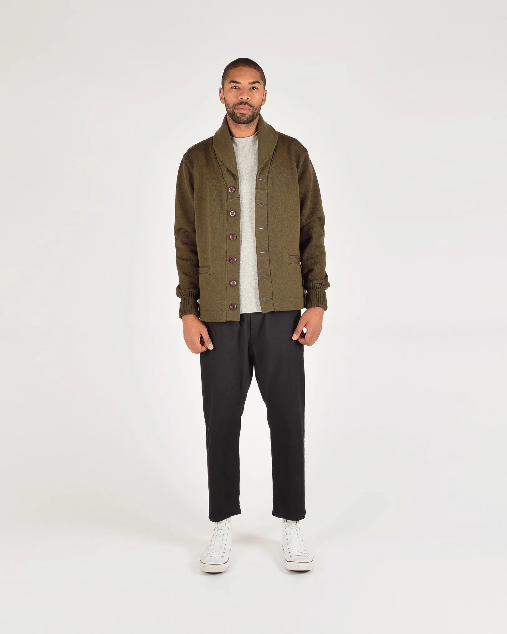 Shawl Sweater Coat - Loden sold by Dehen 1920 product image thumbnail 2