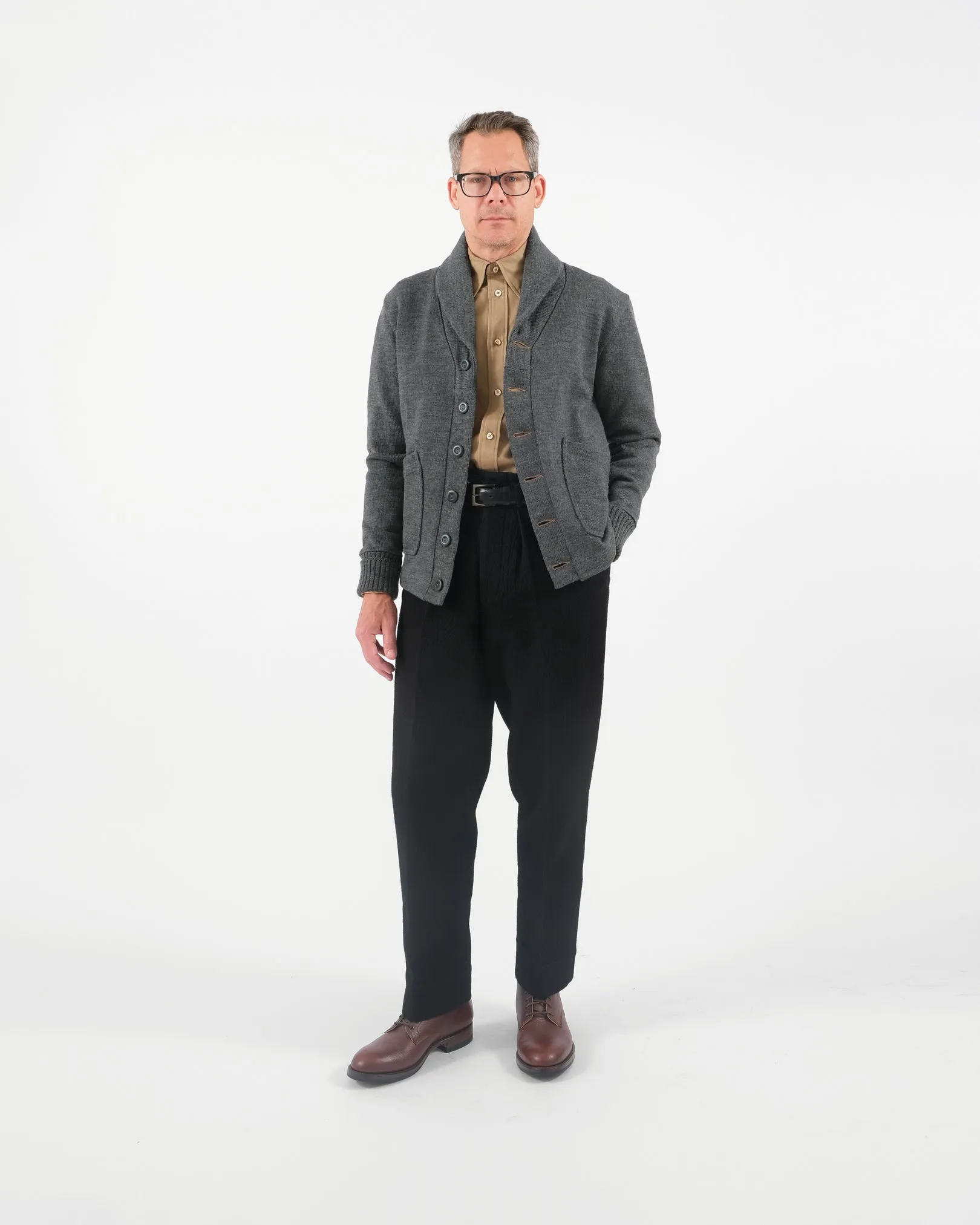 Shawl Sweater Coat 2.0 - Charcoal sold by Dehen 1920 product image thumbnail 2