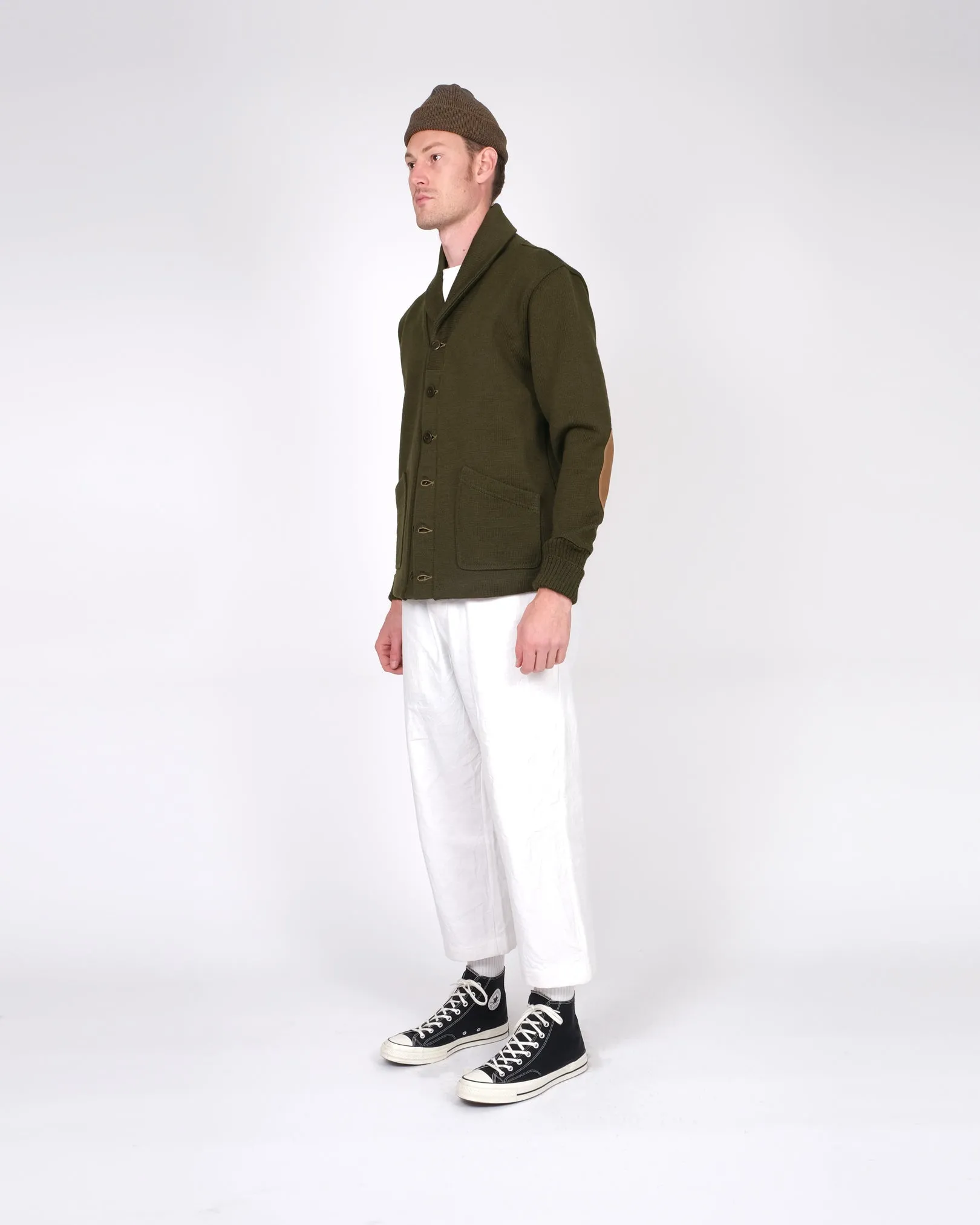Shawl Sweater Coat 2.0 - Loden sold by Dehen 1920 product image thumbnail 3