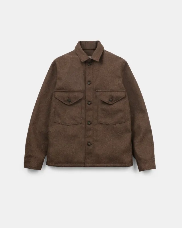 Skyline Overshirt - Medium Brown Mix sold by Dehen 1920