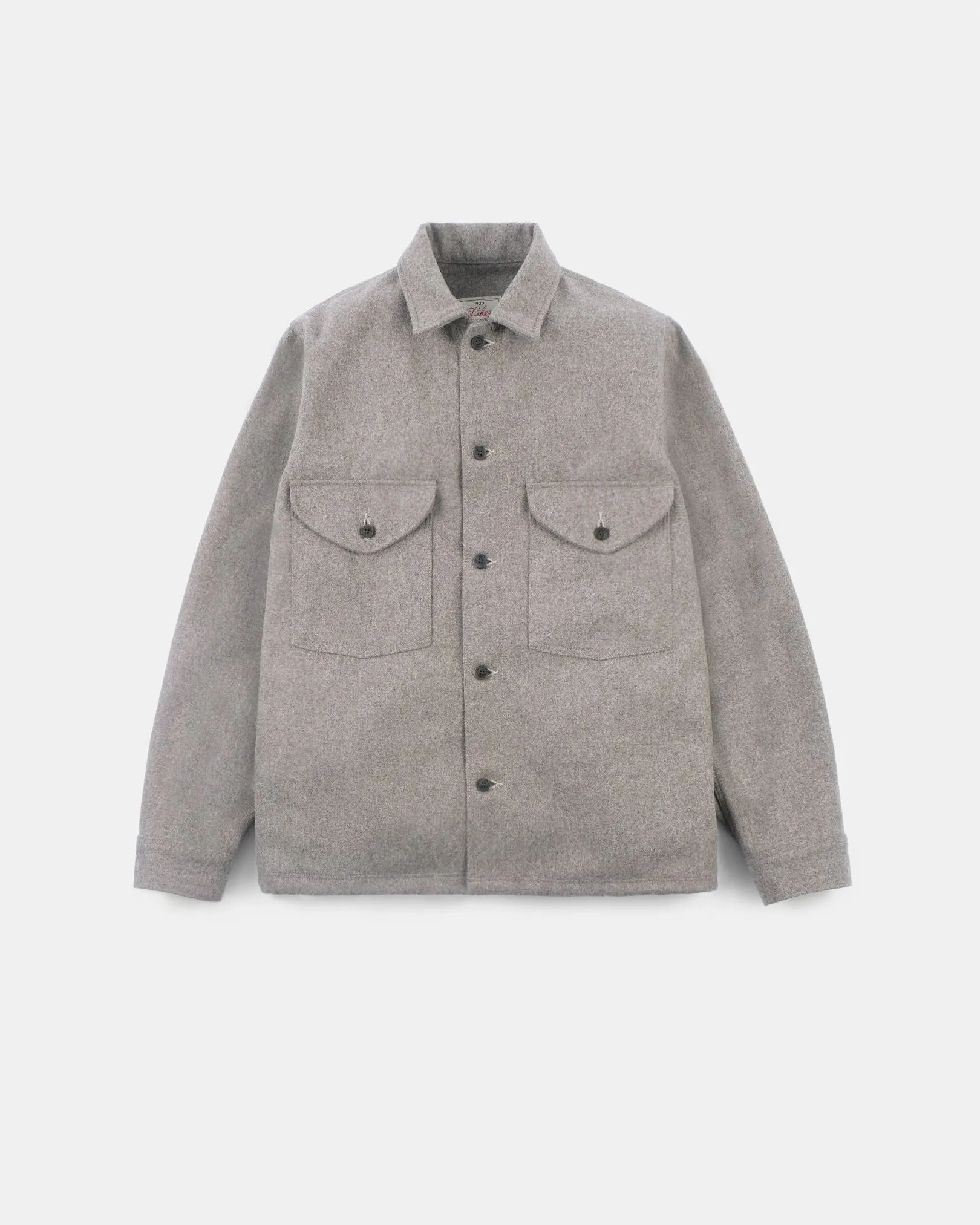 Skyline Overshirt - Oatmeal Melton sold by Dehen 1920