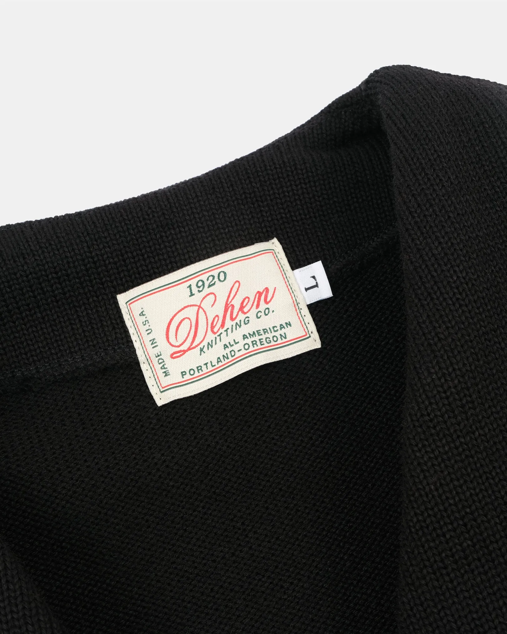 Slouchy Varsity Cardigan - Black / Old Gold sold by Dehen 1920 product image thumbnail 3