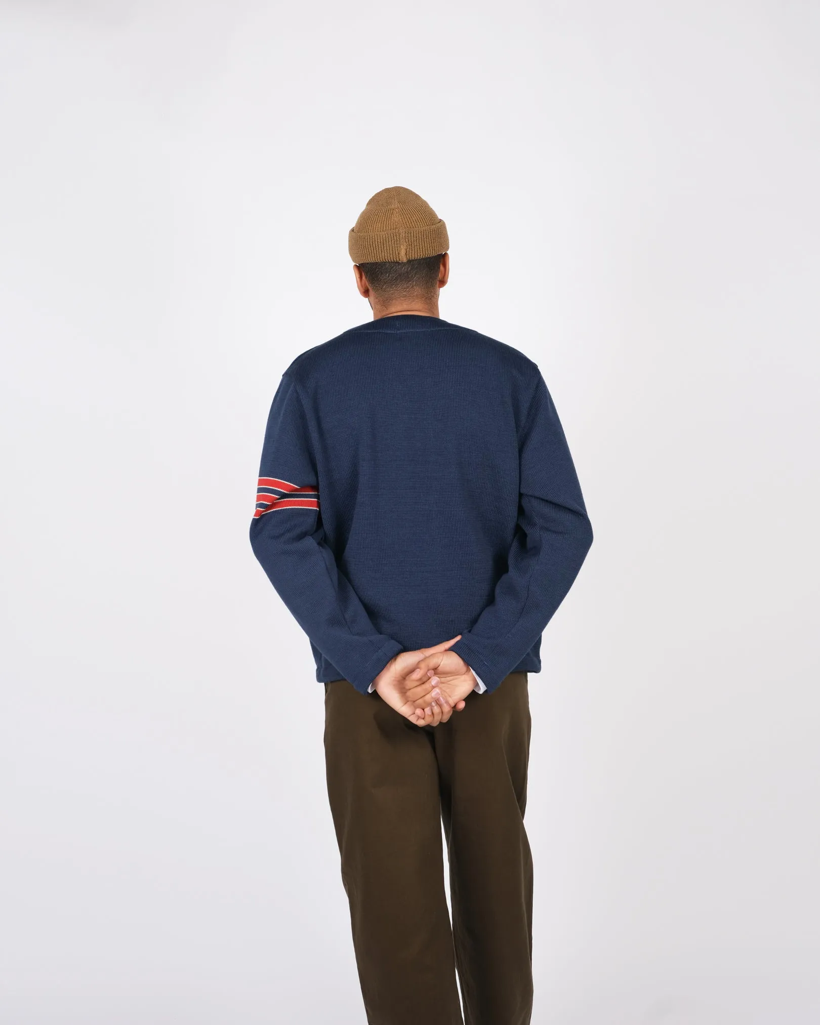 Slouchy Varsity Cardigan - Centennial Blue sold by Dehen 1920 product image thumbnail 5