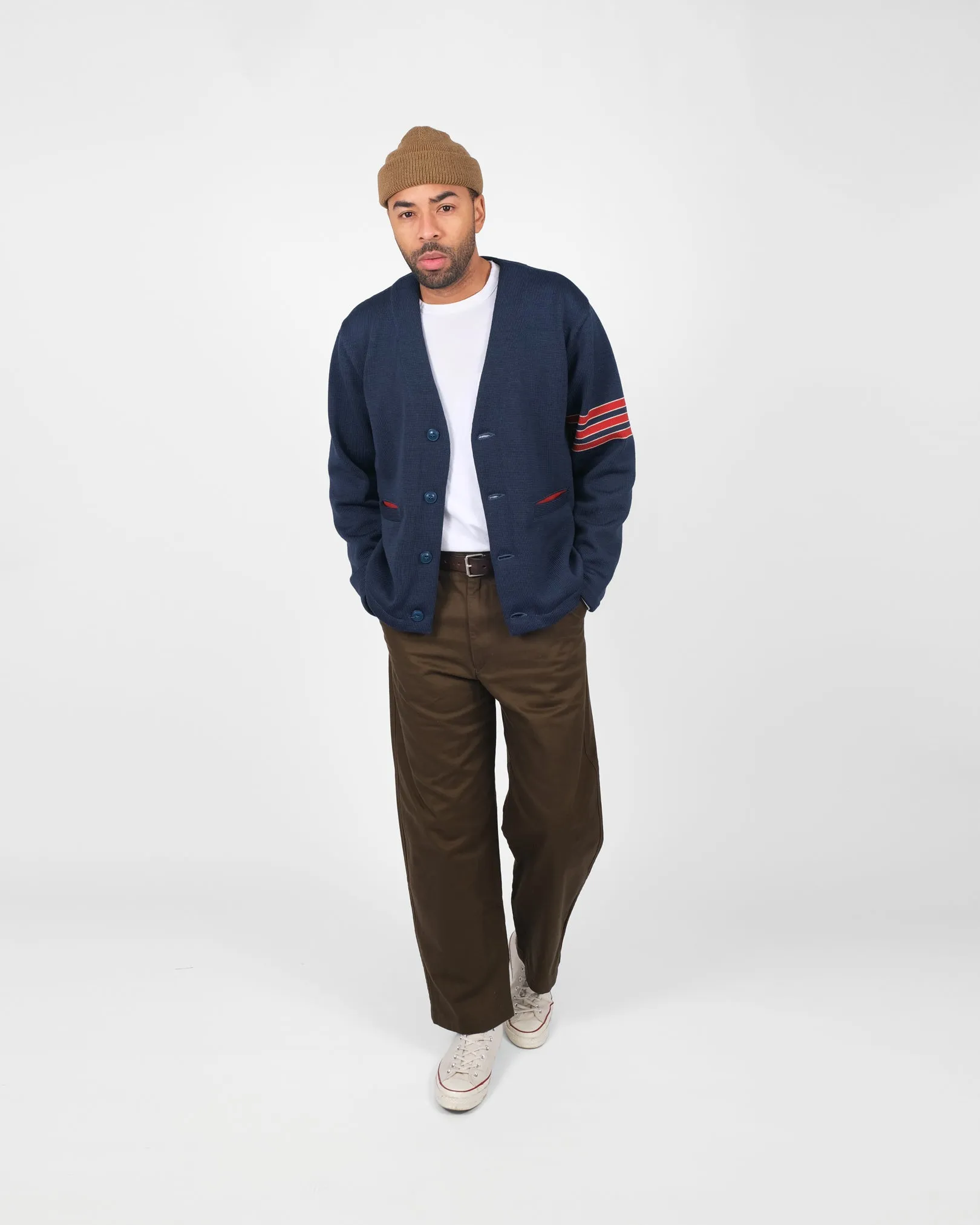 Slouchy Varsity Cardigan - Centennial Blue sold by Dehen 1920 product image thumbnail 2