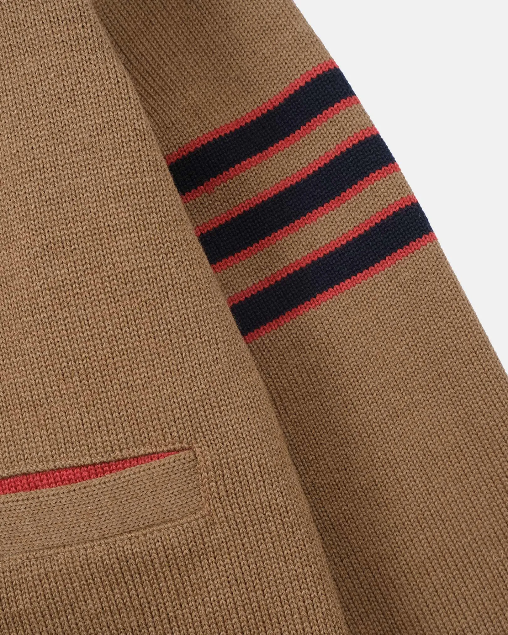 Slouchy Varsity Cardigan - Dark Tan sold by Dehen 1920 product image thumbnail 3