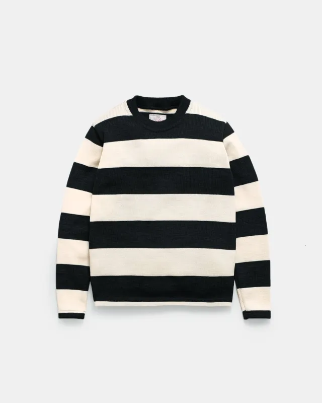 Striped Naval Crew - Black / Off White sold by Dehen 1920