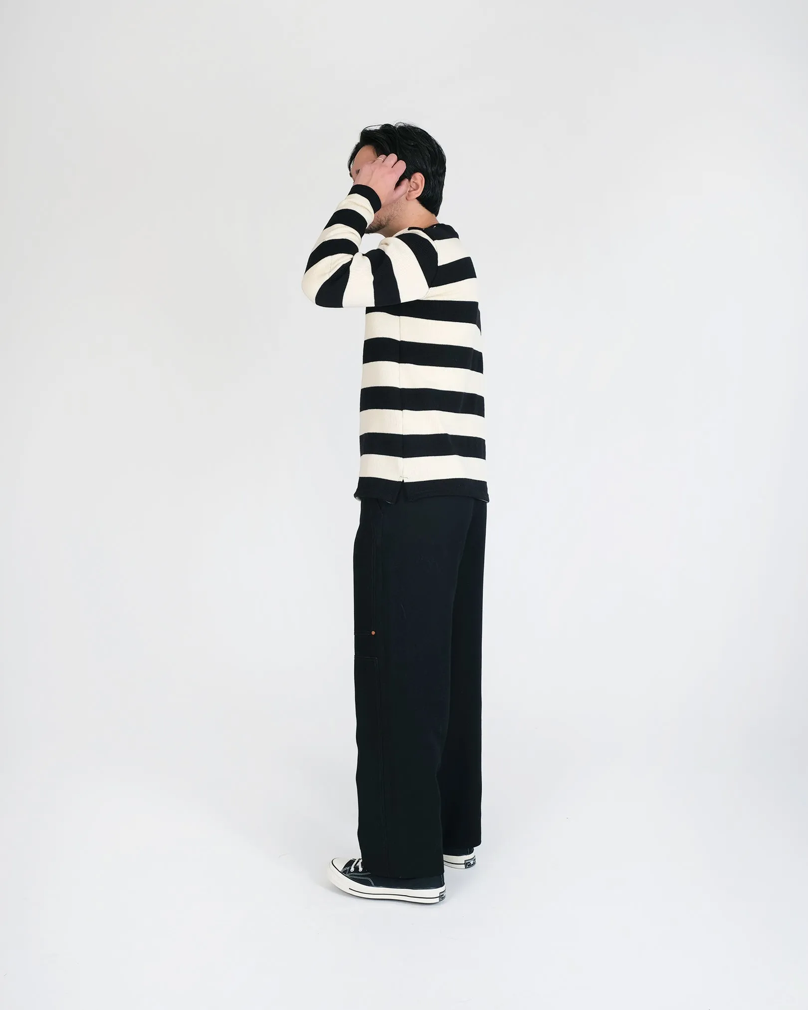 Striped Naval Crew - Black / Off White sold by Dehen 1920 product image thumbnail 4