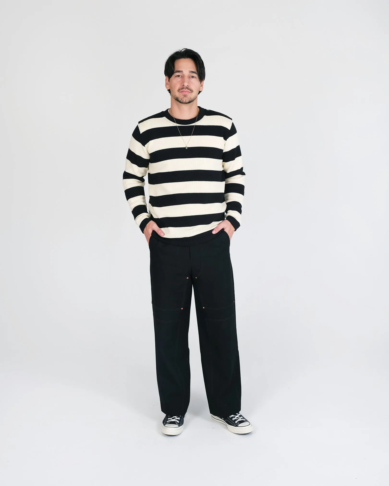 Striped Naval Crew - Black / Off White sold by Dehen 1920 product image thumbnail 3