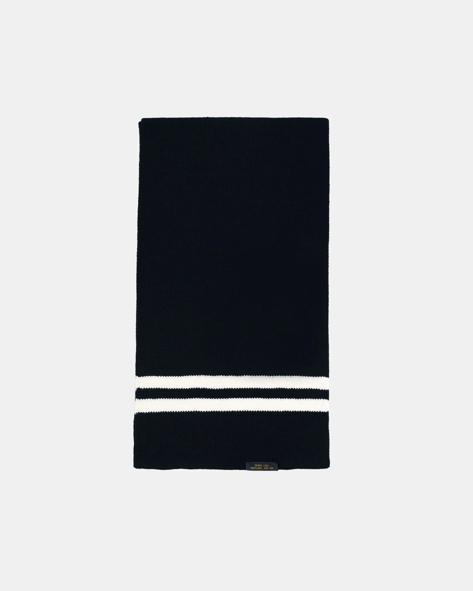 Striped Wool Scarf - Black / Off White sold by Dehen 1920