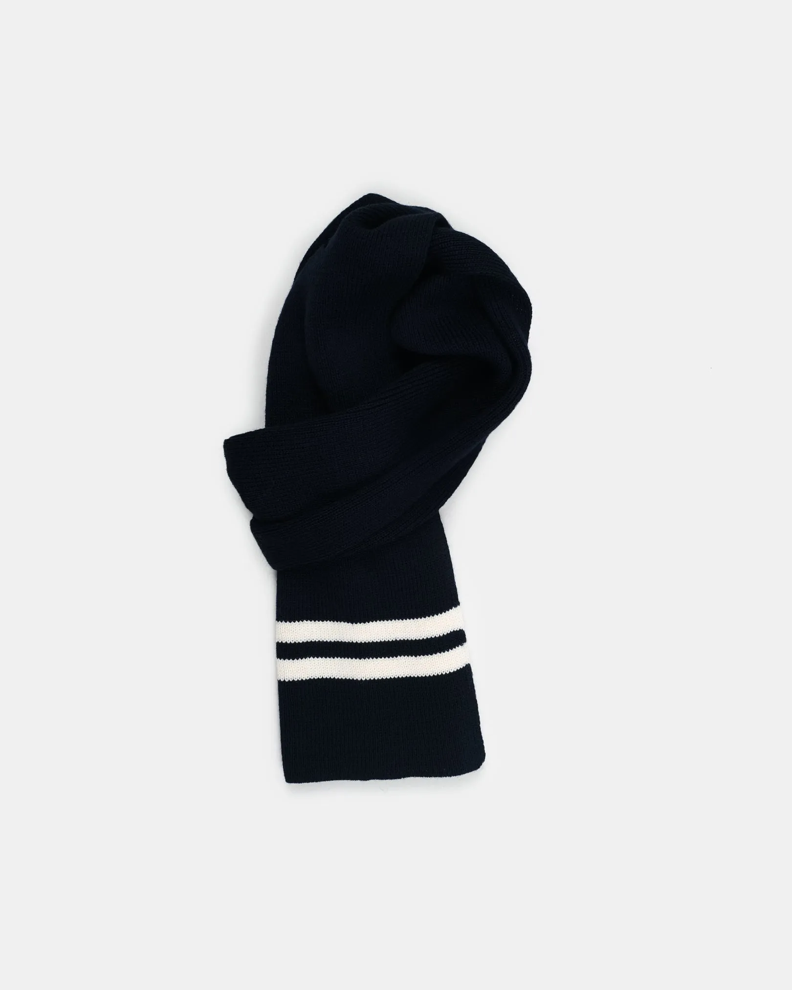 Striped Wool Scarf - Black / Off White sold by Dehen 1920 product image thumbnail 3