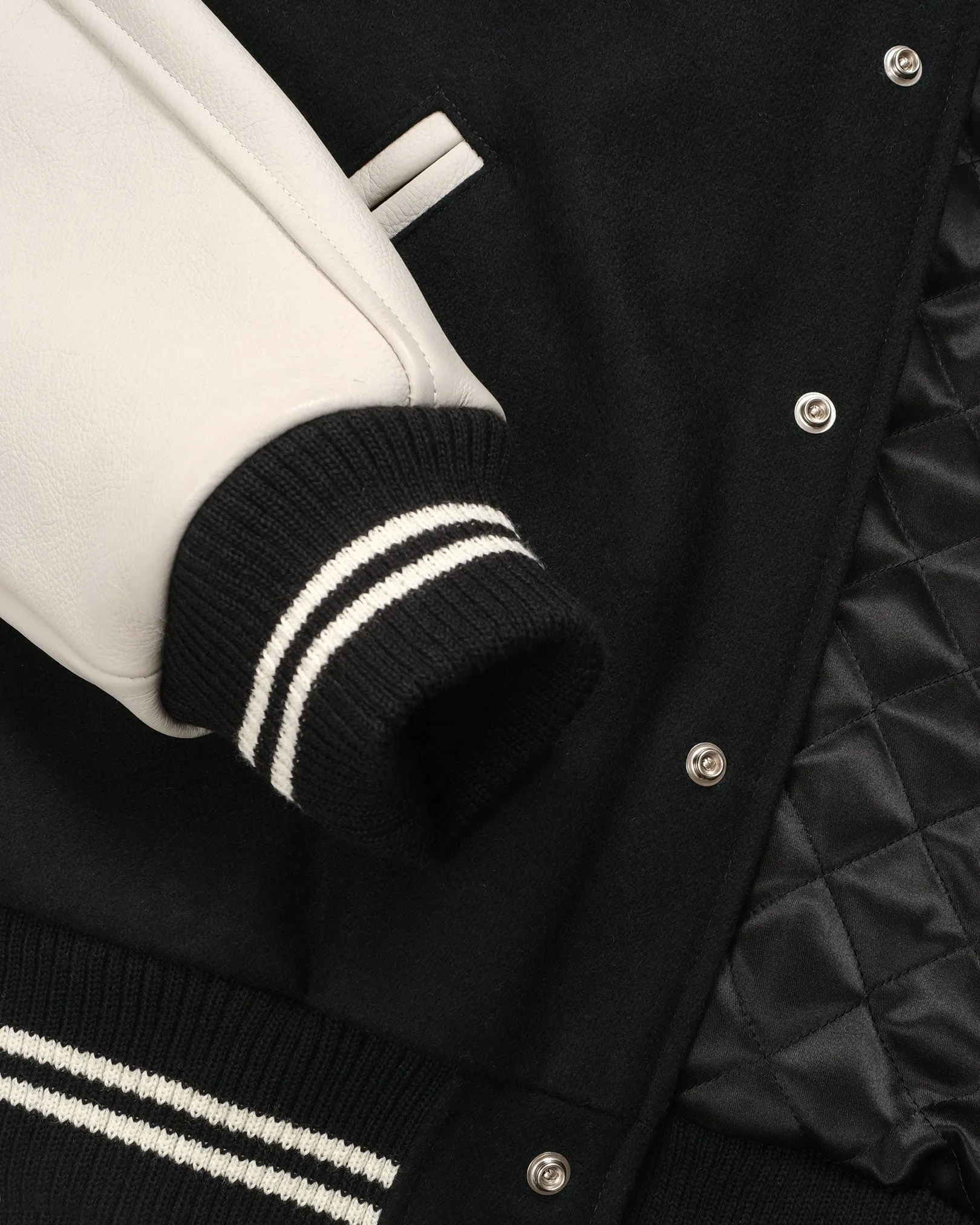 Varsity Jacket - Black / Milk sold by Dehen 1920 product image thumbnail 4