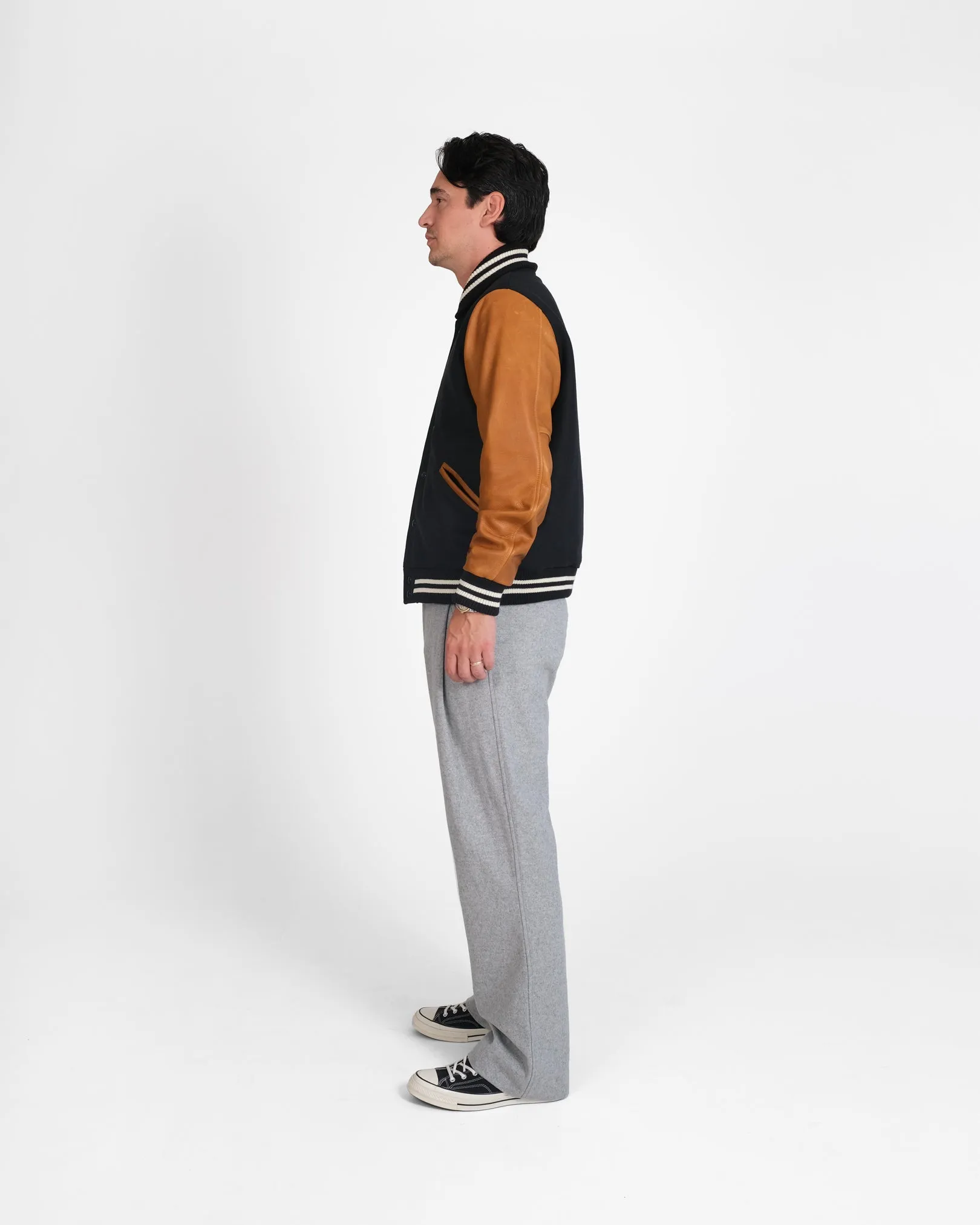 Varsity Jacket - Black / Rust sold by Dehen 1920 product image thumbnail 5