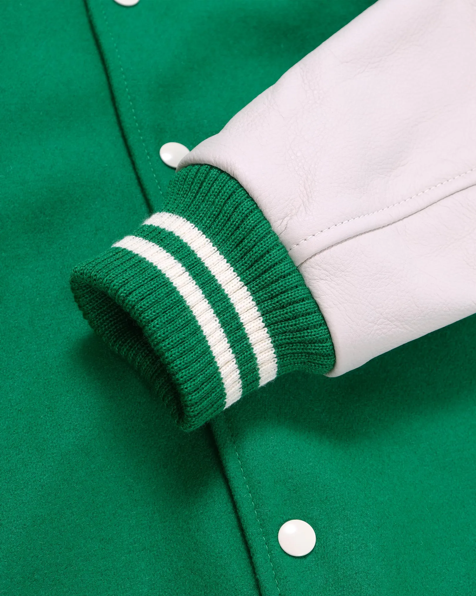 Varsity Jacket - Kelly Green / Milk sold by Dehen 1920 product image thumbnail 4