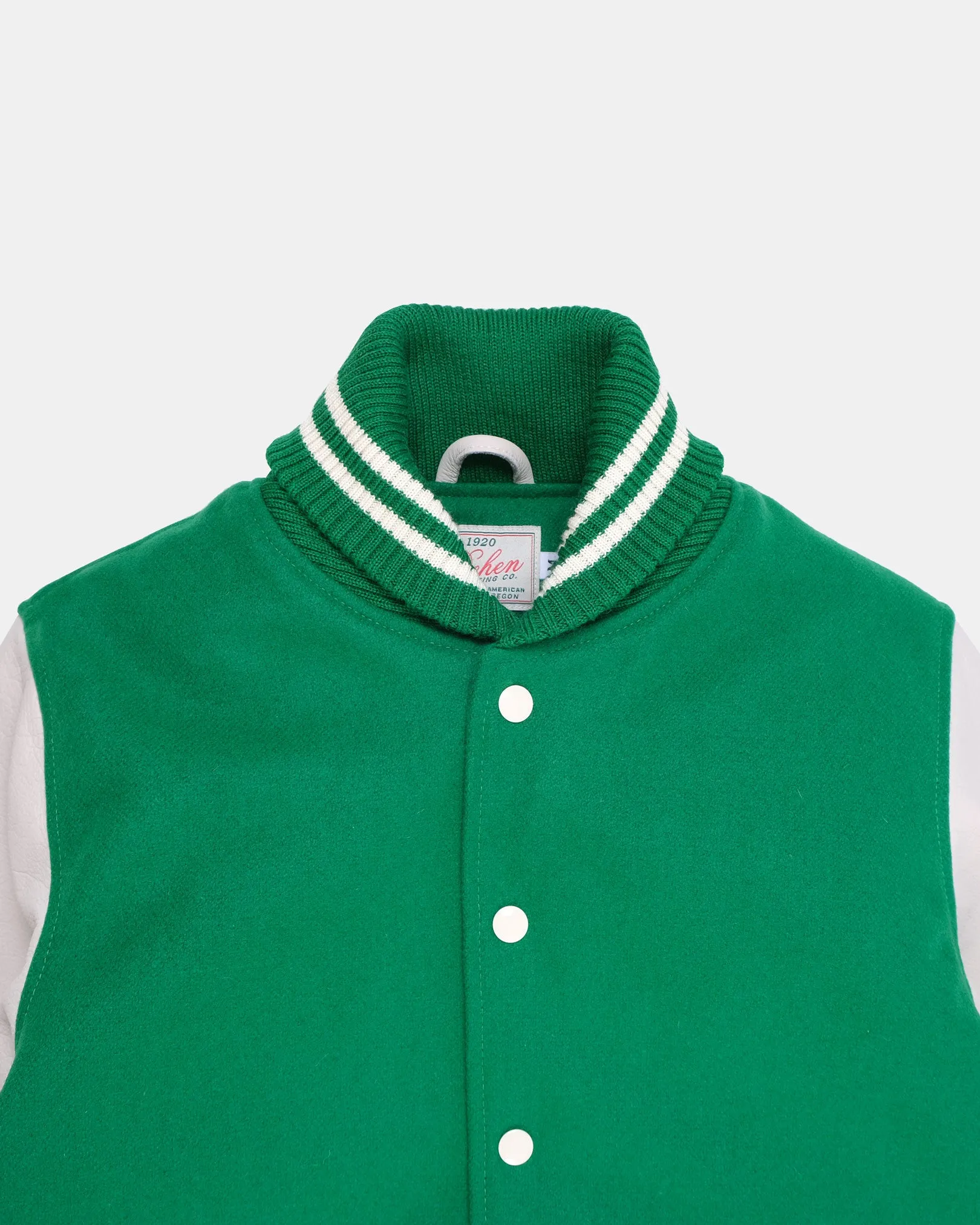 Varsity Jacket - Kelly Green / Milk sold by Dehen 1920 product image thumbnail 3