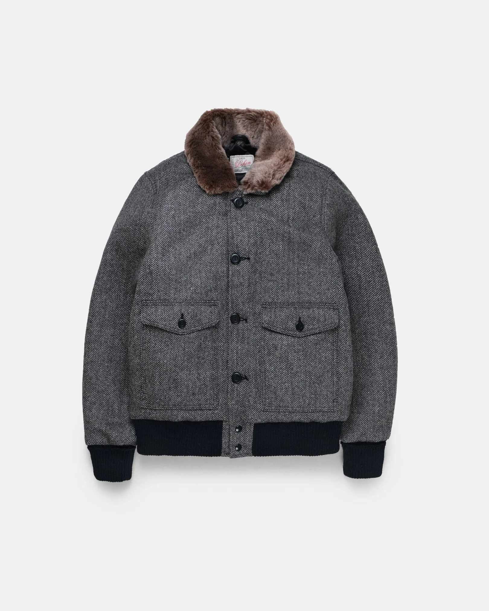 Winston Jacket - Black & Natural / Kodiak sold by Dehen 1920