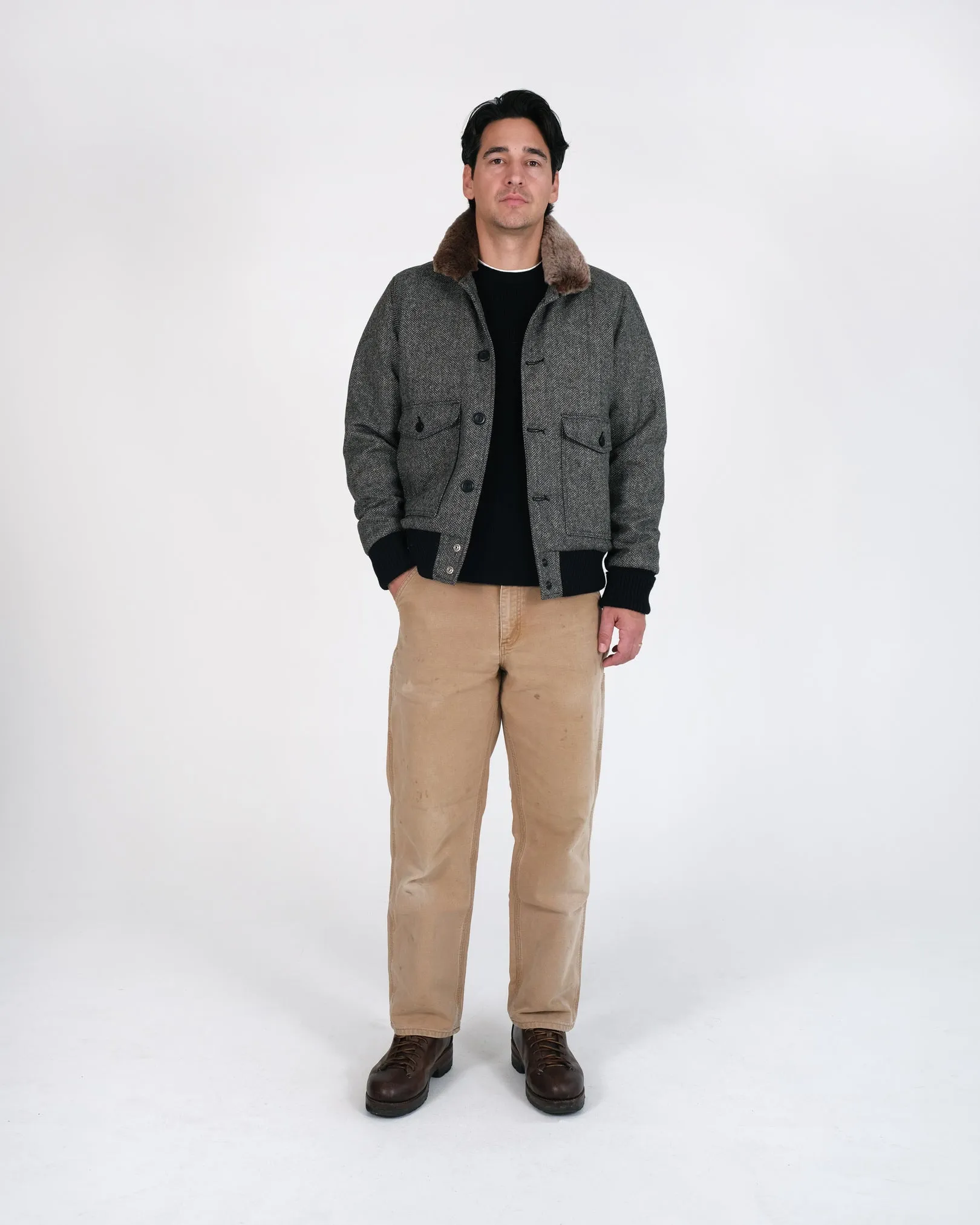 Winston Jacket - Black & Natural / Kodiak sold by Dehen 1920 product image thumbnail 2