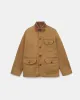 Women's  Chore Coat -  Dark Tan Mix sold by Dehen 1920