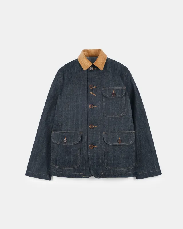 Women's Chore Coat 2.0 - Indigo / Fawn sold by Dehen 1920