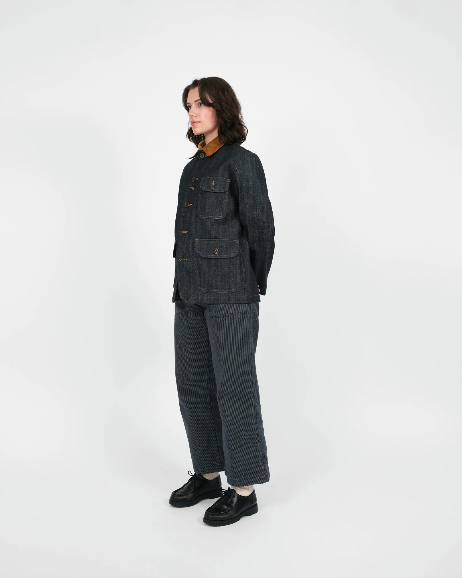Women's Chore Coat 2.0 - Indigo / Fawn sold by Dehen 1920 product image thumbnail 3