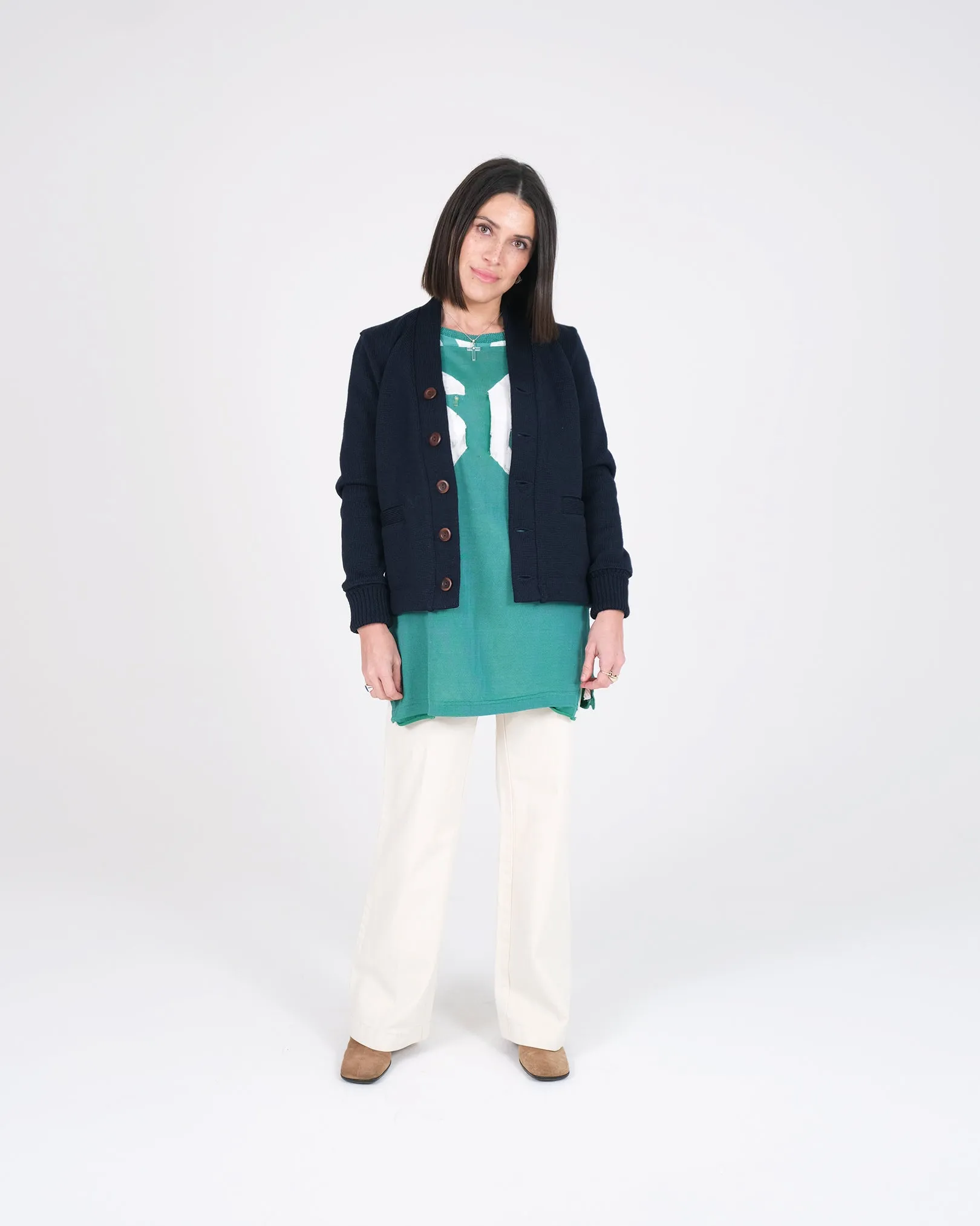 Women's Classic Cardigan - Dark Navy sold by Dehen 1920 product image thumbnail 2