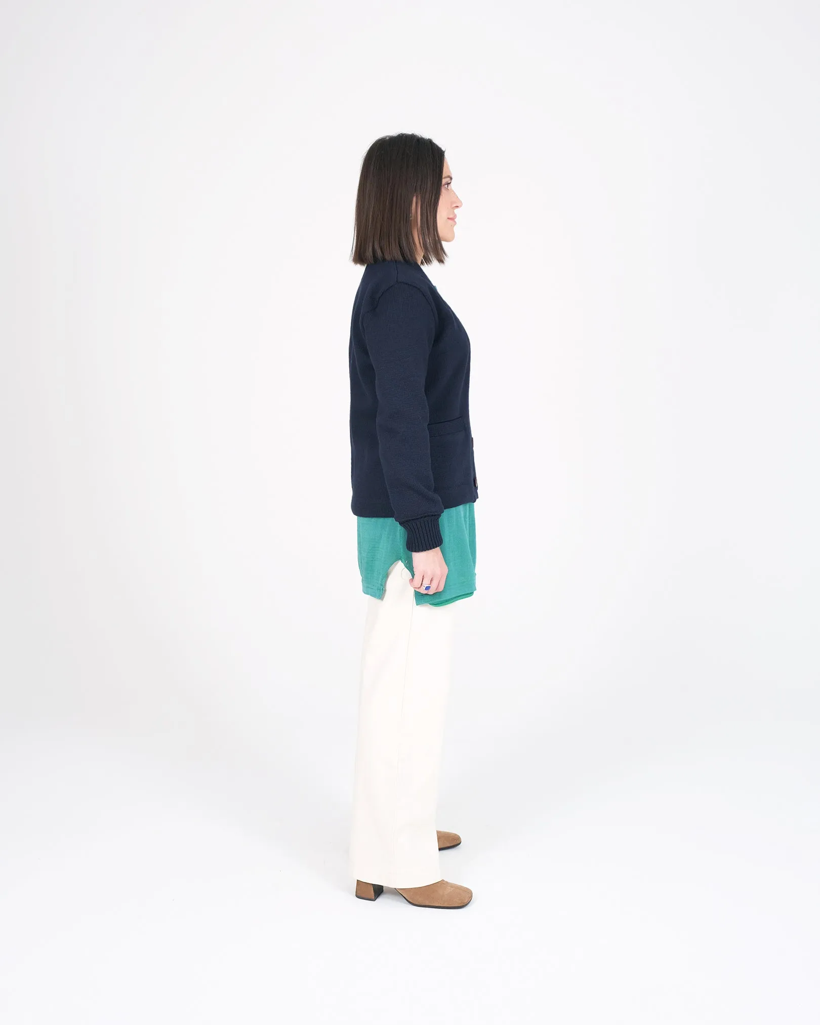 Women's Classic Cardigan - Dark Navy sold by Dehen 1920 product image thumbnail 4