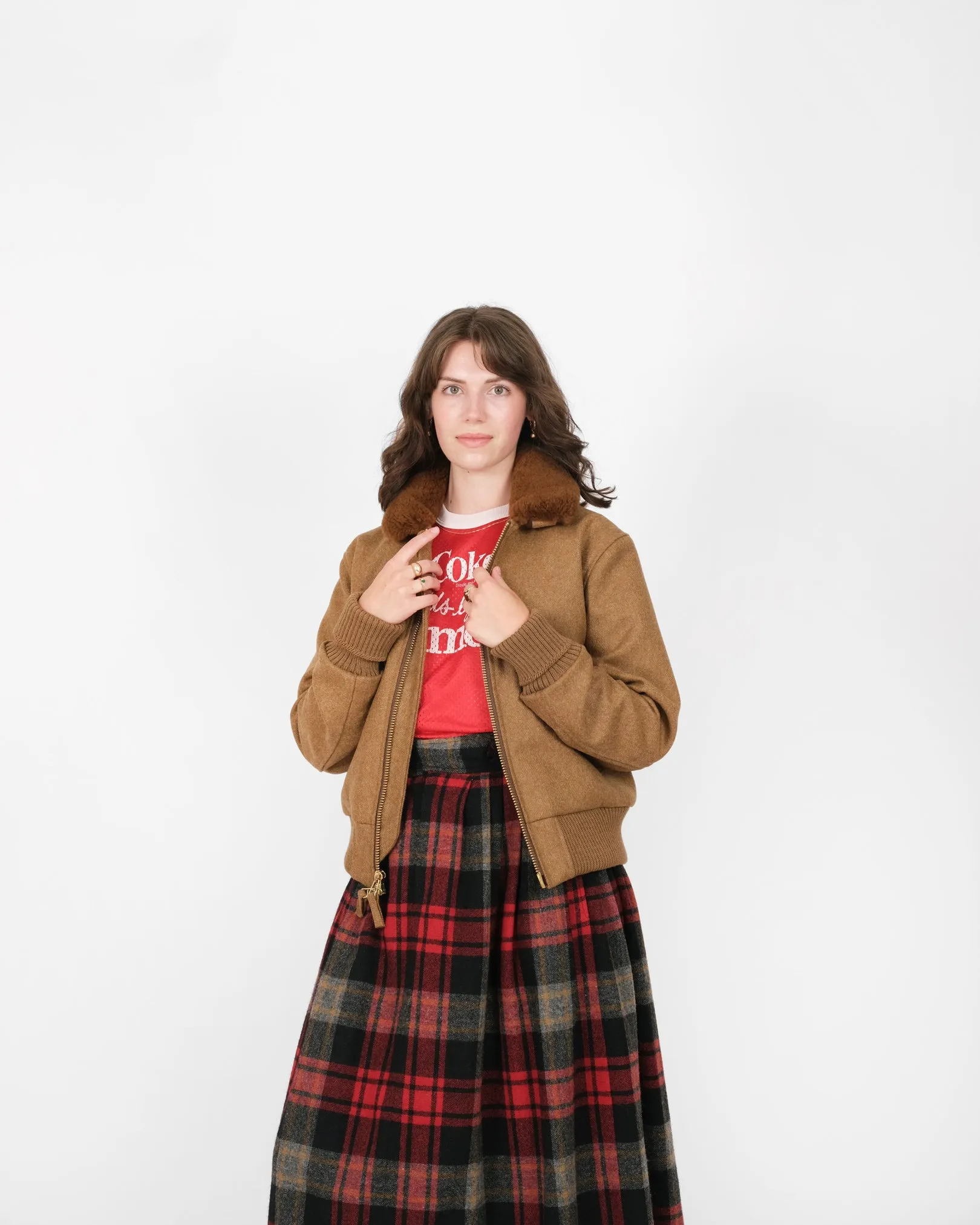 Women's Flyer's Club Jacket - Dark Tan Mix sold by Dehen 1920 product image thumbnail 5