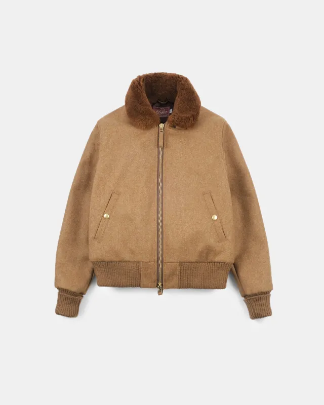 Women's Flyer's Club Jacket - Dark Tan Mix sold by Dehen 1920