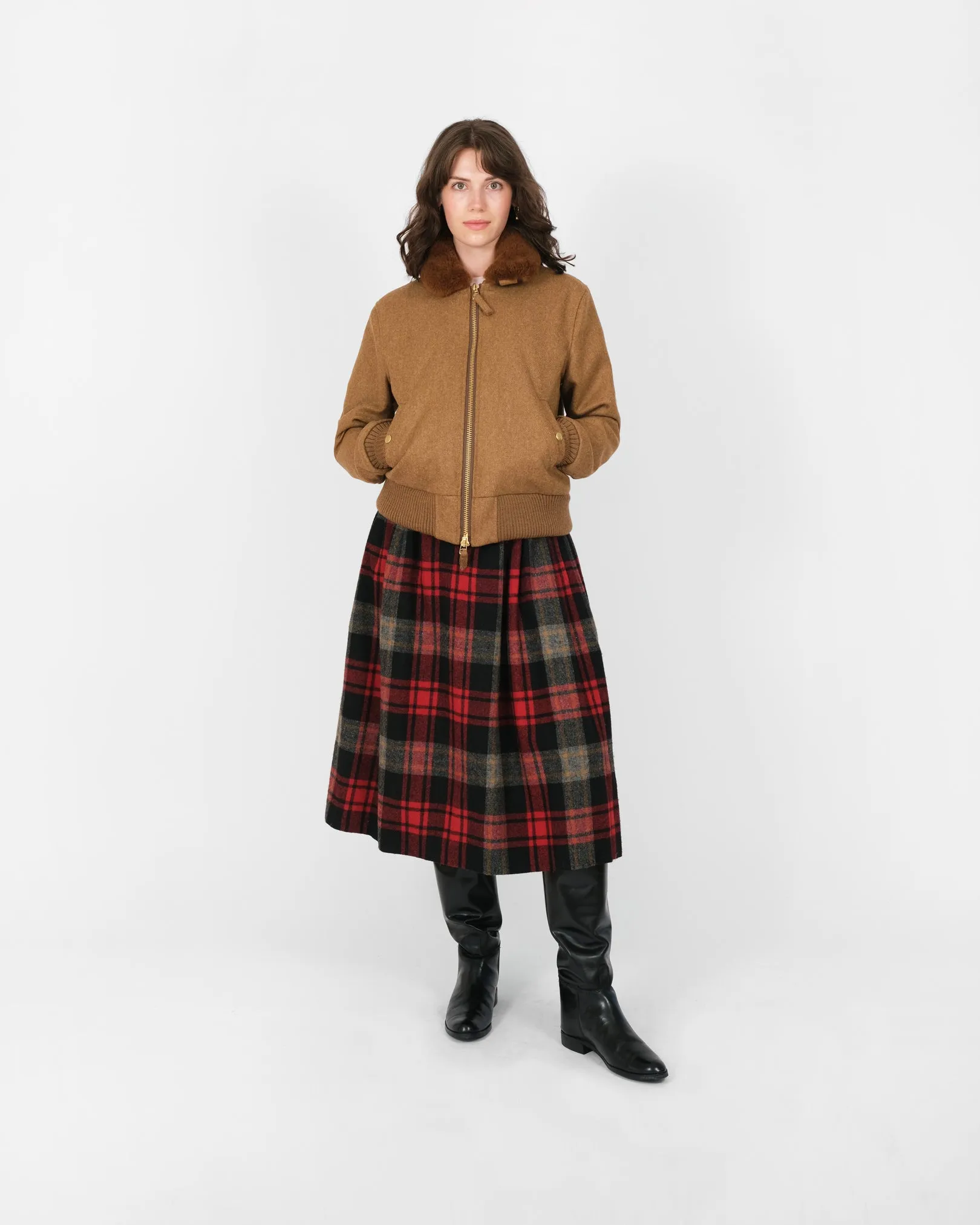 Women's Flyer's Club Jacket - Dark Tan Mix sold by Dehen 1920 product image thumbnail 2