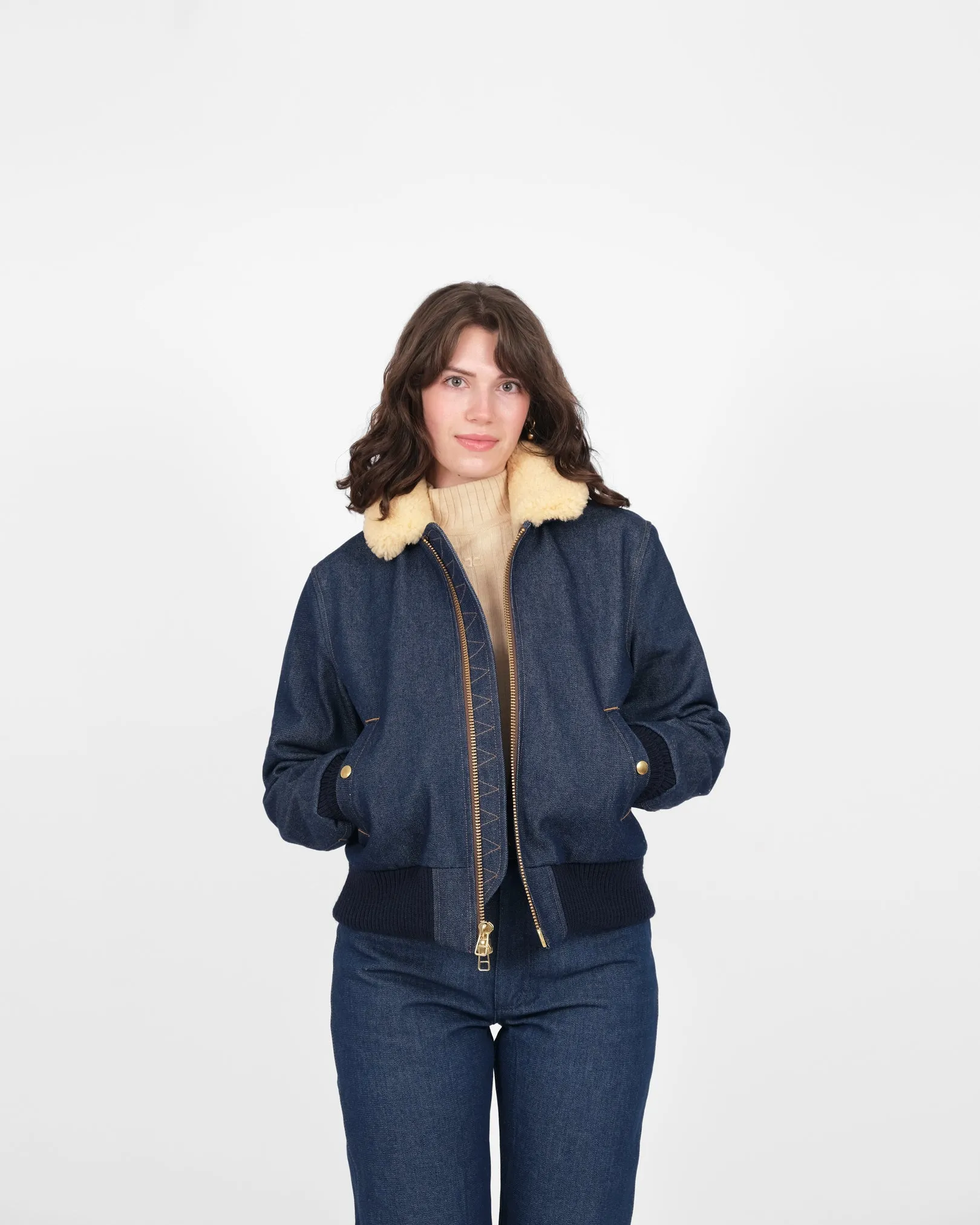 Women's Flyer's Club Jacket - Lasso Denim sold by Dehen 1920 product image thumbnail 3