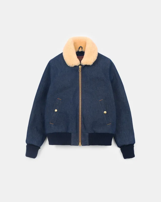 Women's Flyer's Club Jacket - Lasso Denim sold by Dehen 1920