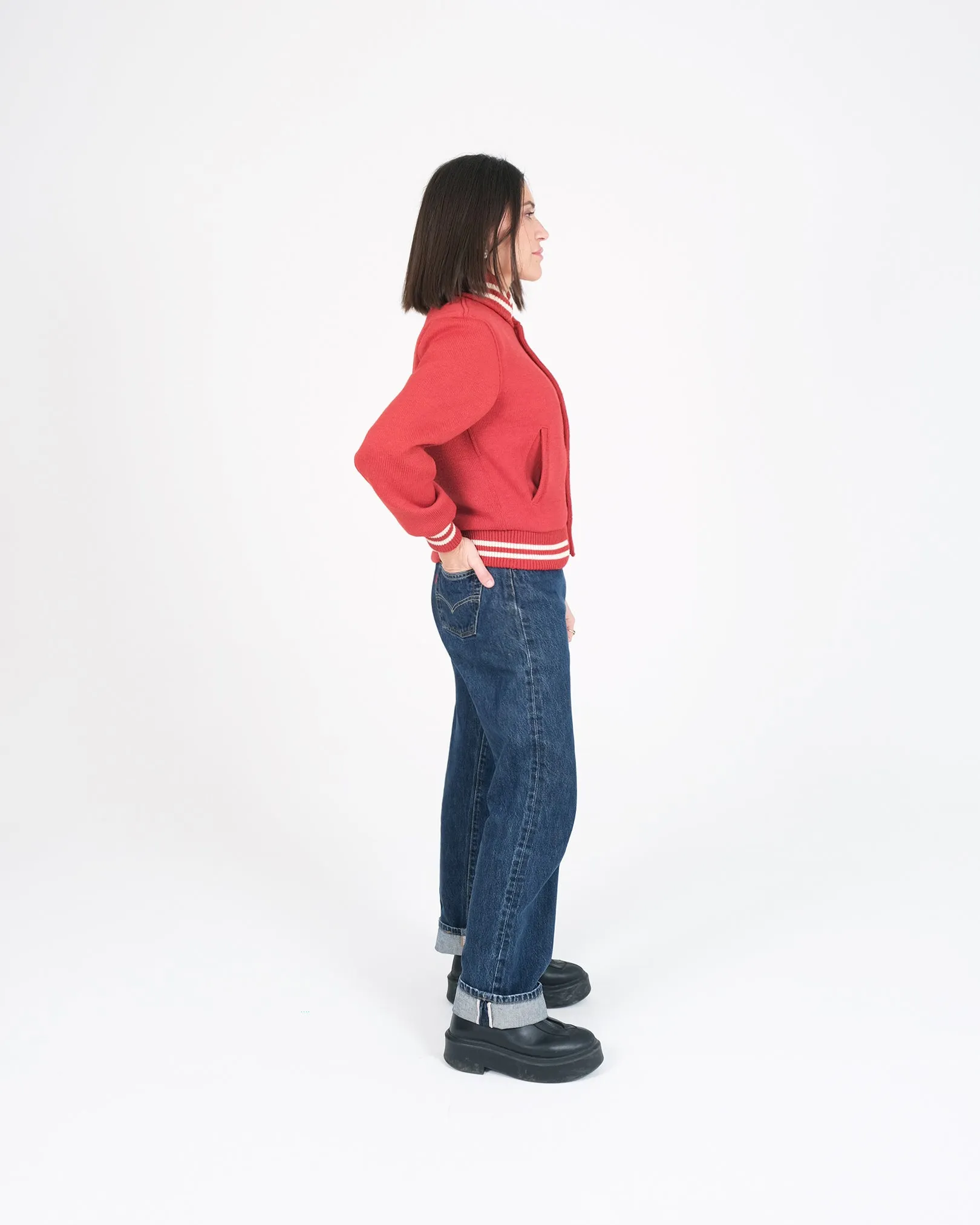 Women's Knit Club Jacket - Forster Red sold by Dehen 1920 product image thumbnail 4