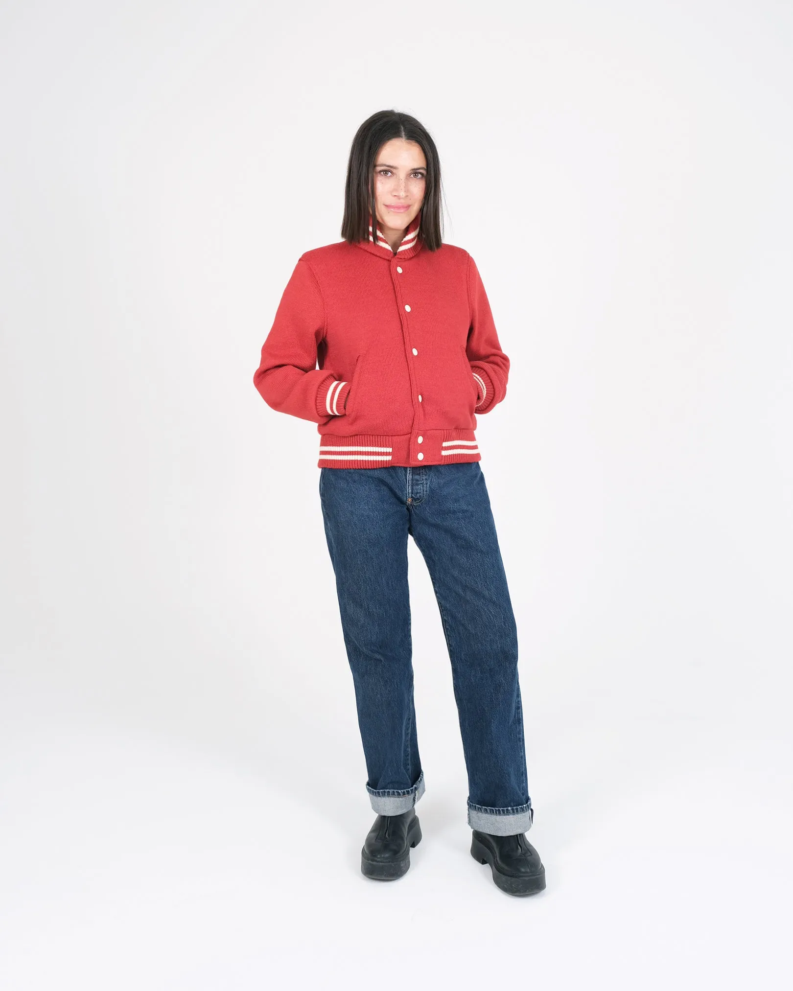 Women's Knit Club Jacket - Forster Red sold by Dehen 1920 product image thumbnail 2