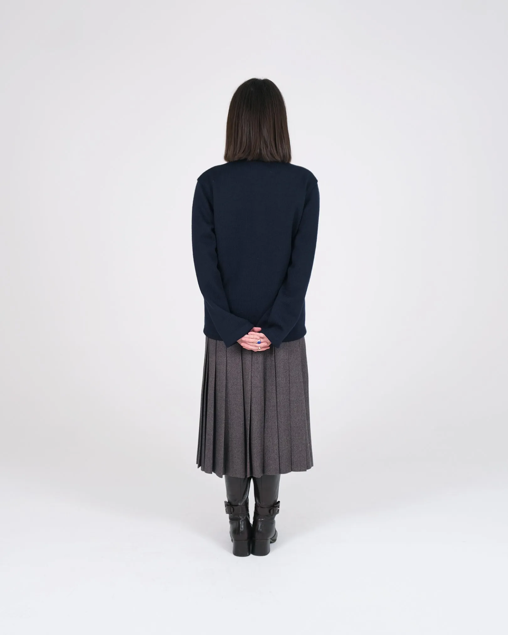 Women's Knit Work Coat - Dark Navy sold by Dehen 1920 product image thumbnail 5