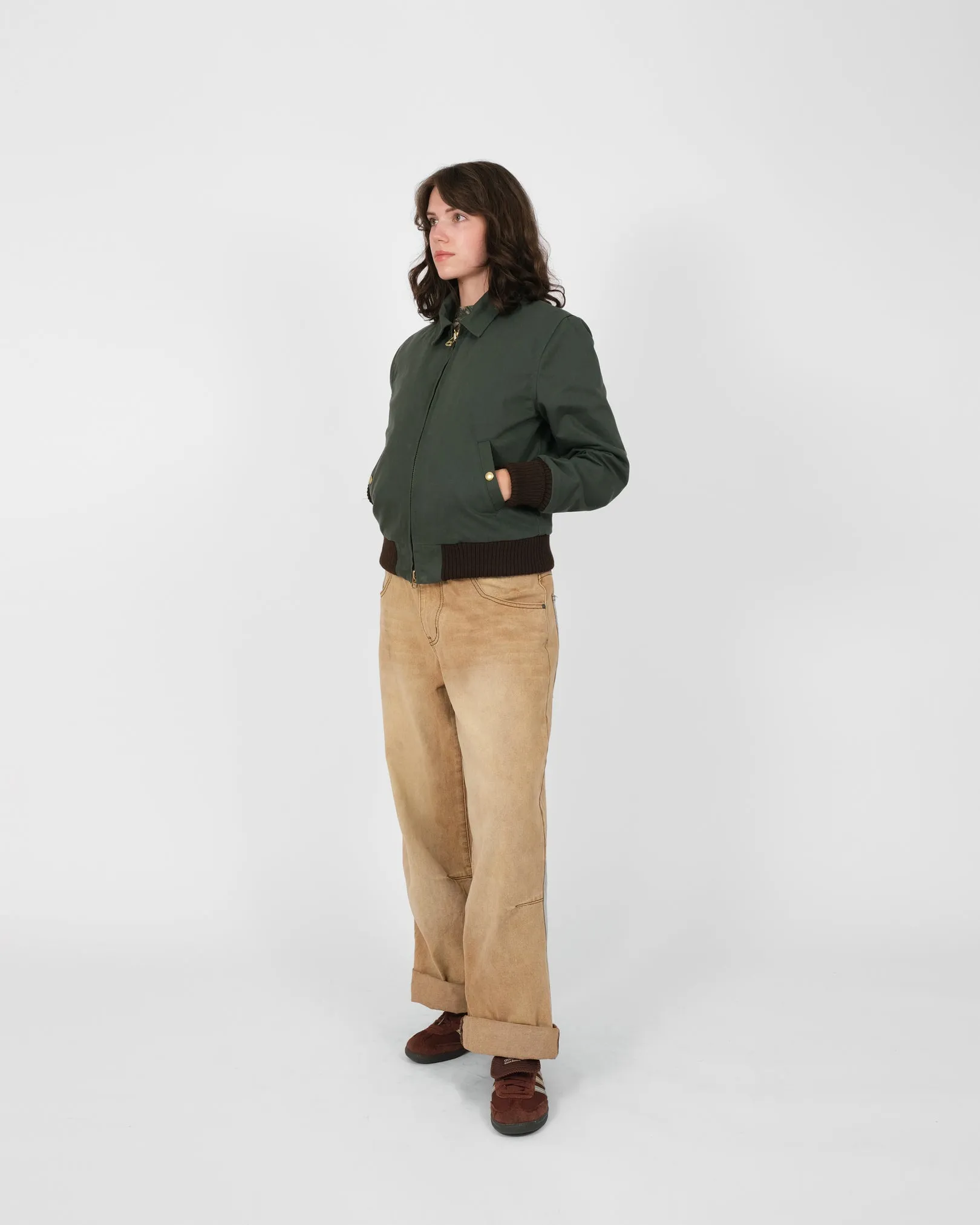 Women's Team Jacket - Spruce Dry Wax sold by Dehen 1920 product image thumbnail 3