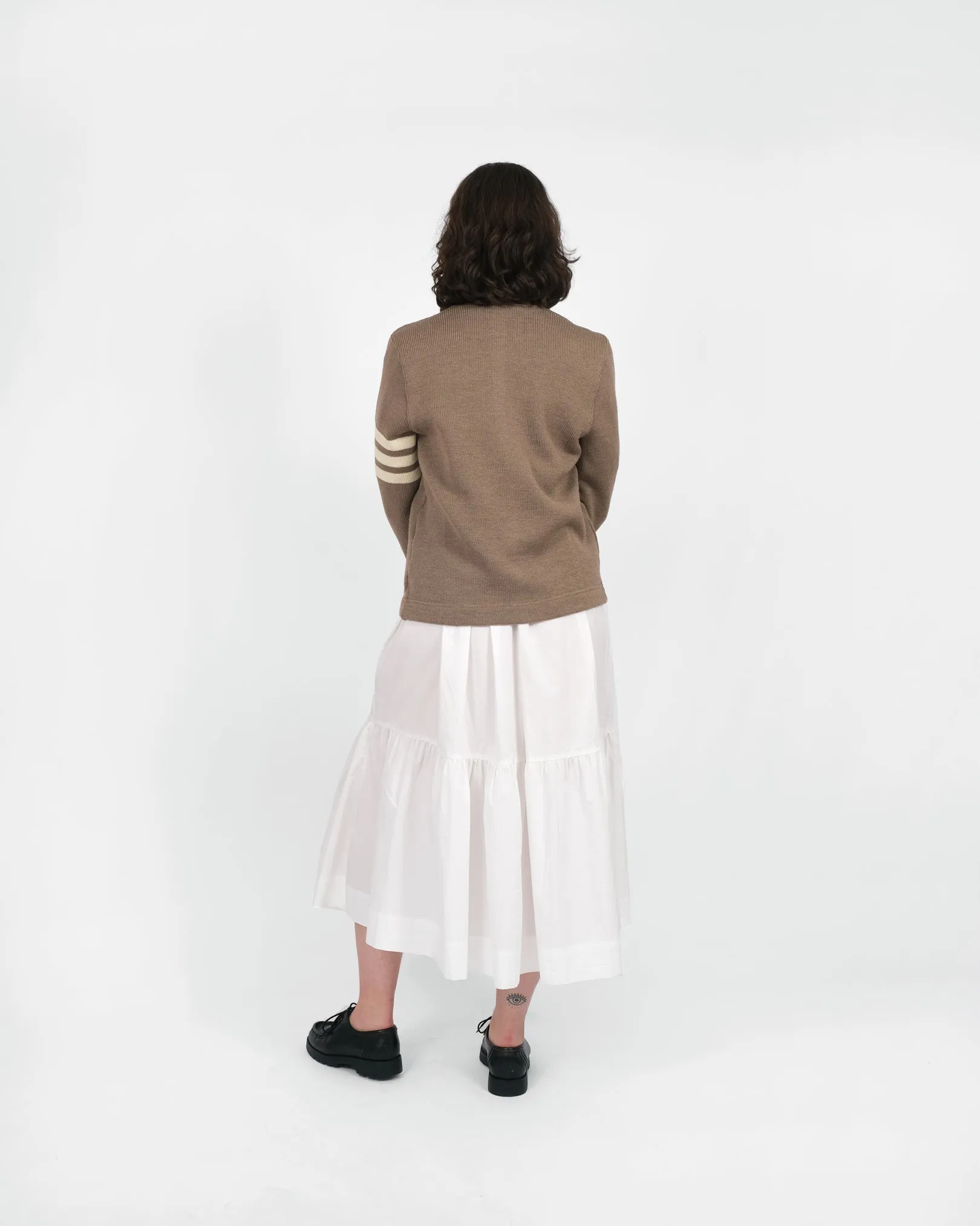 Women's Varsity Cardigan - Café / Off-White sold by Dehen 1920 product image thumbnail 5