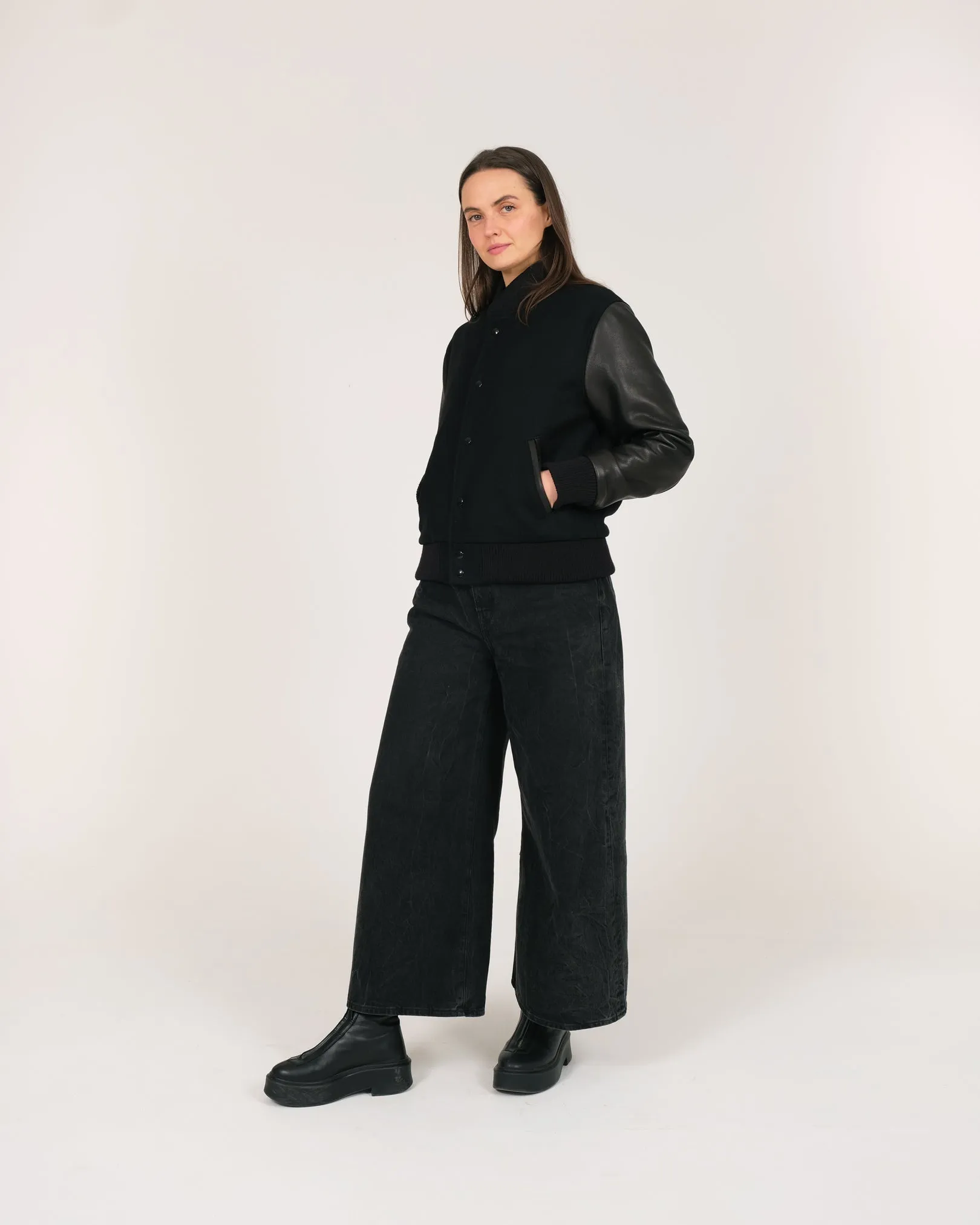 Women's Varsity Jacket - Black sold by Dehen 1920 product image thumbnail 3