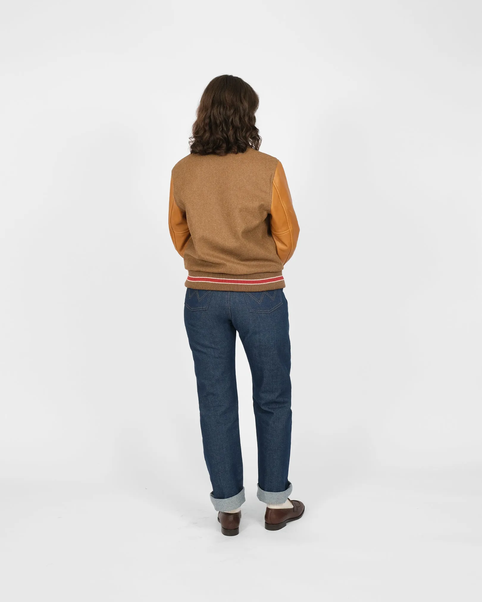 Women's Varsity Jacket - Dark Tan Mix sold by Dehen 1920 product image thumbnail 4