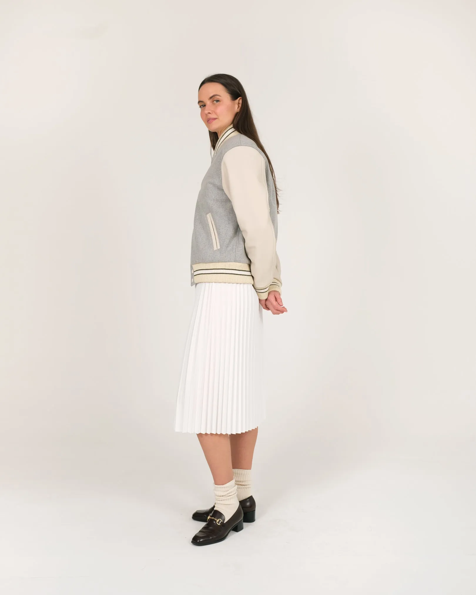 Women's Varsity Jacket - Lt. Oxford sold by Dehen 1920 product image thumbnail 4