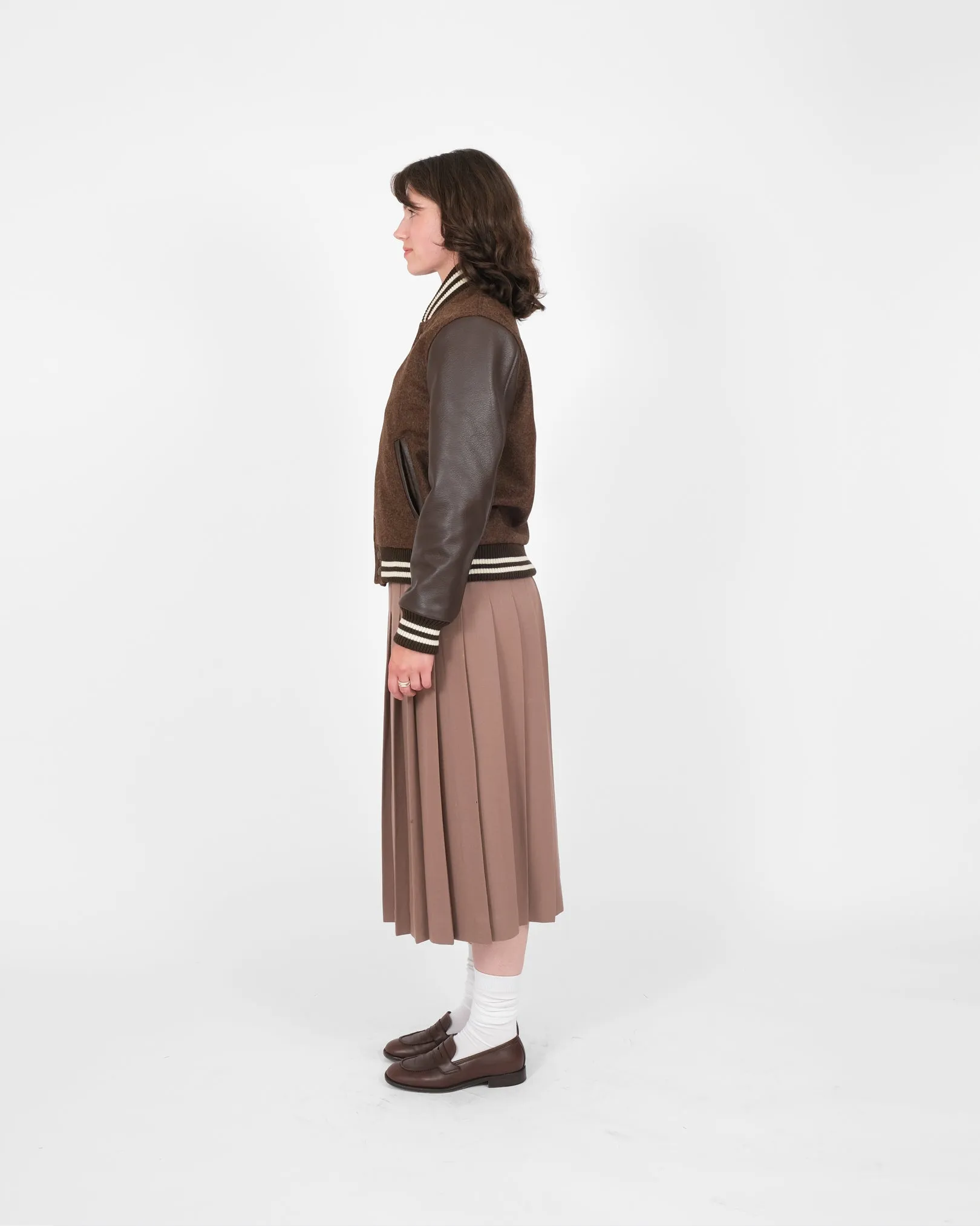 Women's Varsity Jacket - Medium Brown Mix sold by Dehen 1920 product image thumbnail 4