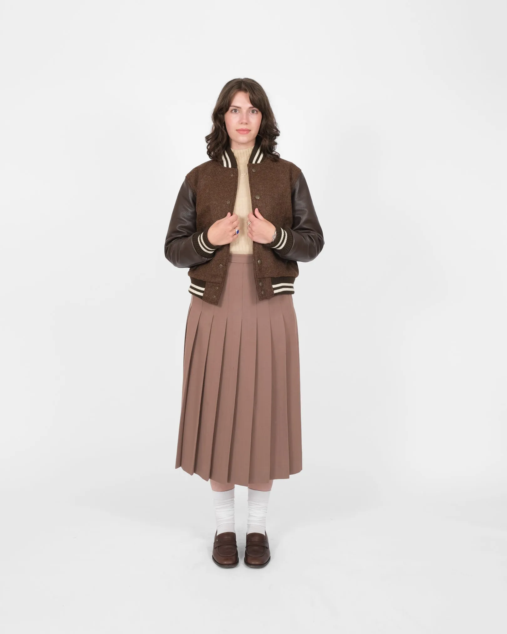 Women's Varsity Jacket - Medium Brown Mix sold by Dehen 1920 product image thumbnail 2