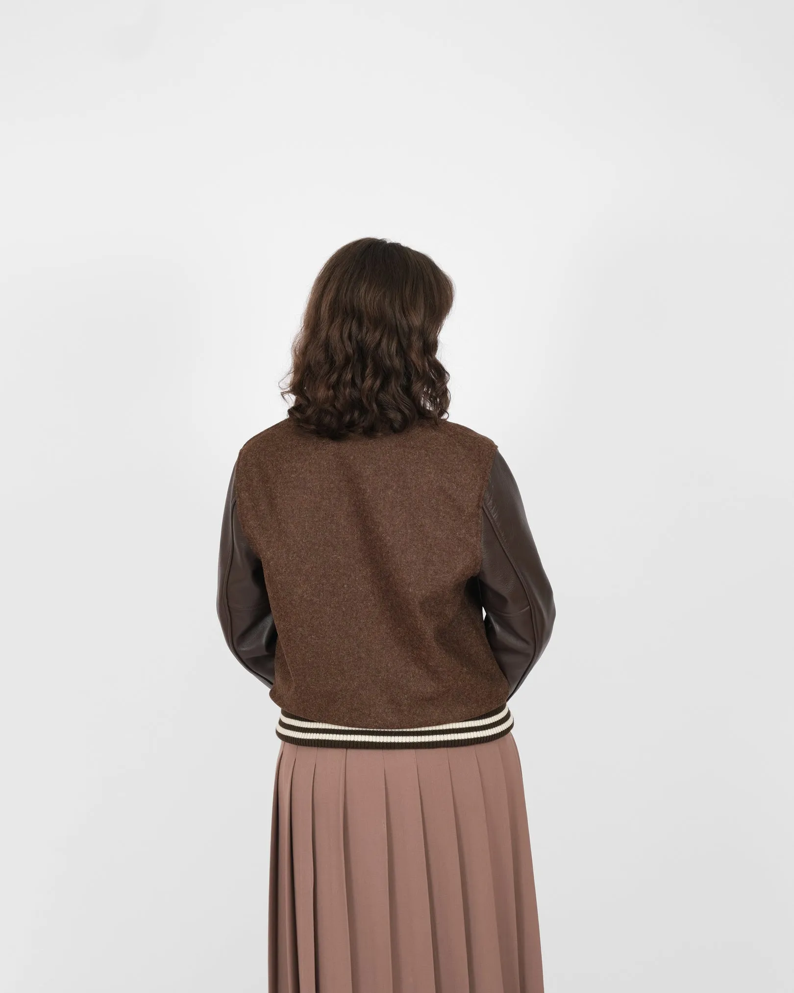 Women's Varsity Jacket - Medium Brown Mix sold by Dehen 1920 product image thumbnail 5