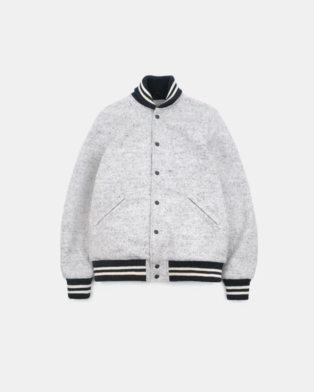 Wool Club Jacket - Natural / Navy Heather sold by Dehen 1920