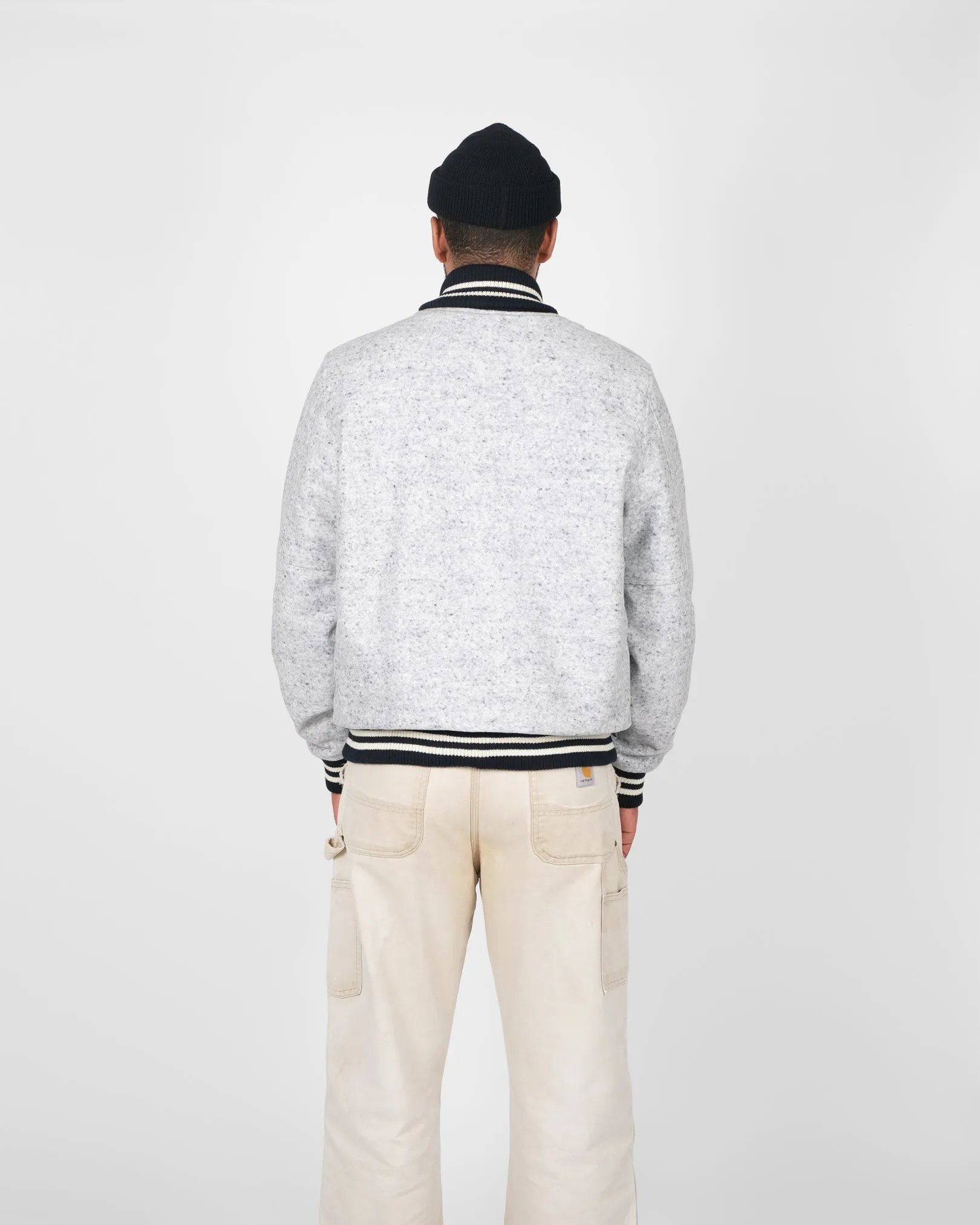 Wool Club Jacket - Natural / Navy Heather sold by Dehen 1920 product image thumbnail 5